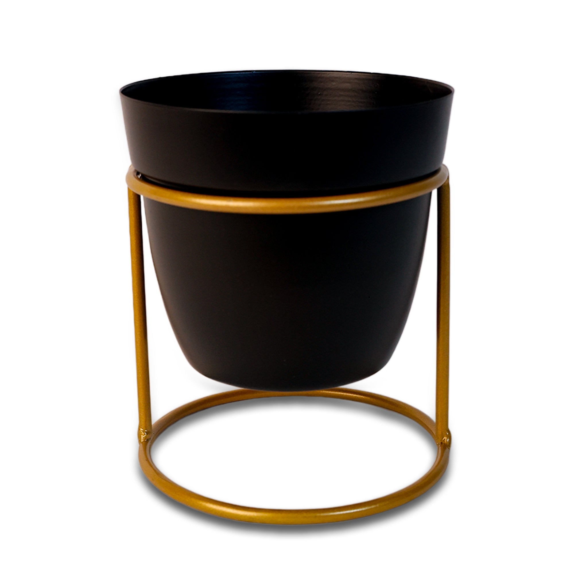 Indoor Metal decor Vase/Planter- Black Set of 2