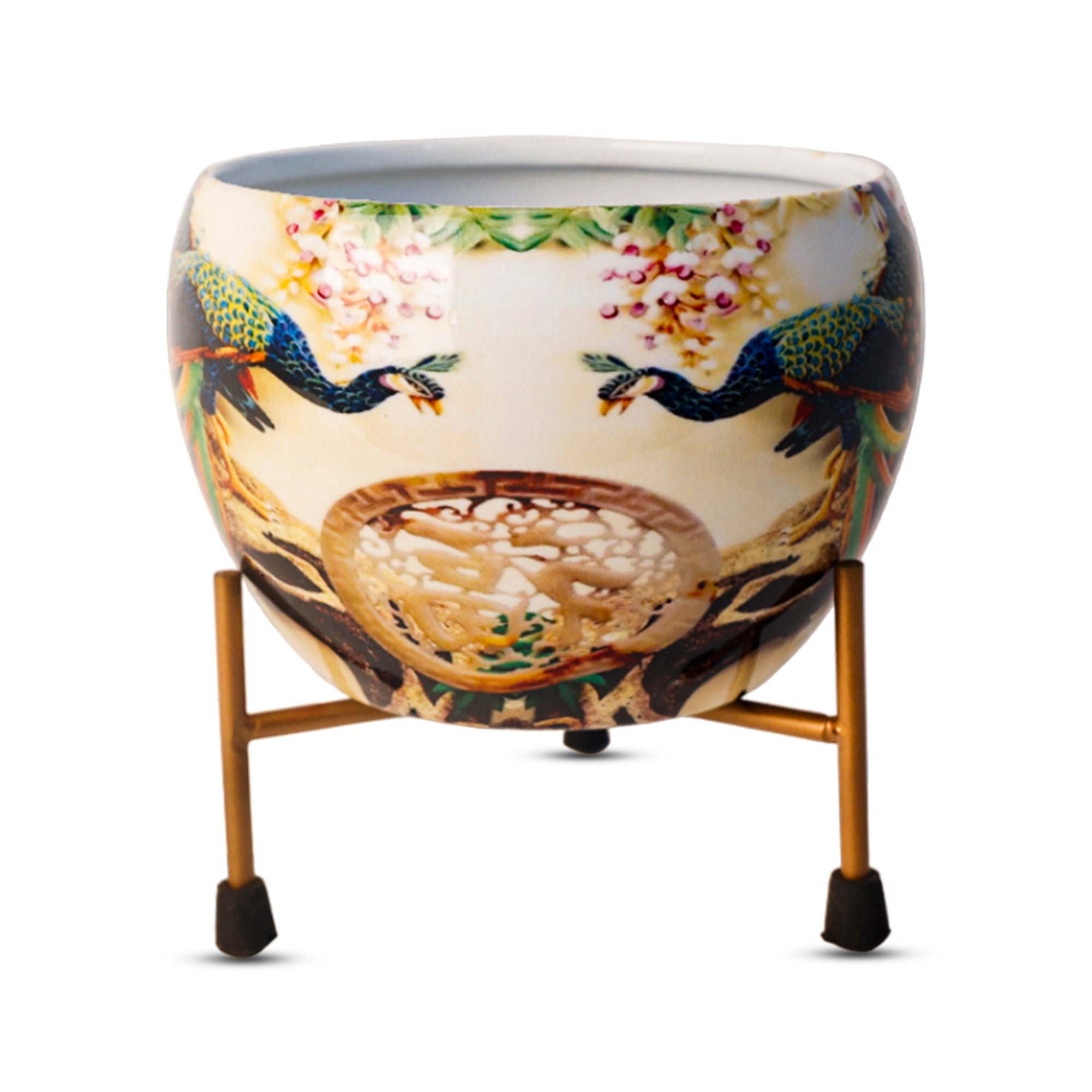 Indoor Metal decor Vase/Planter- Multicolor Set of 2