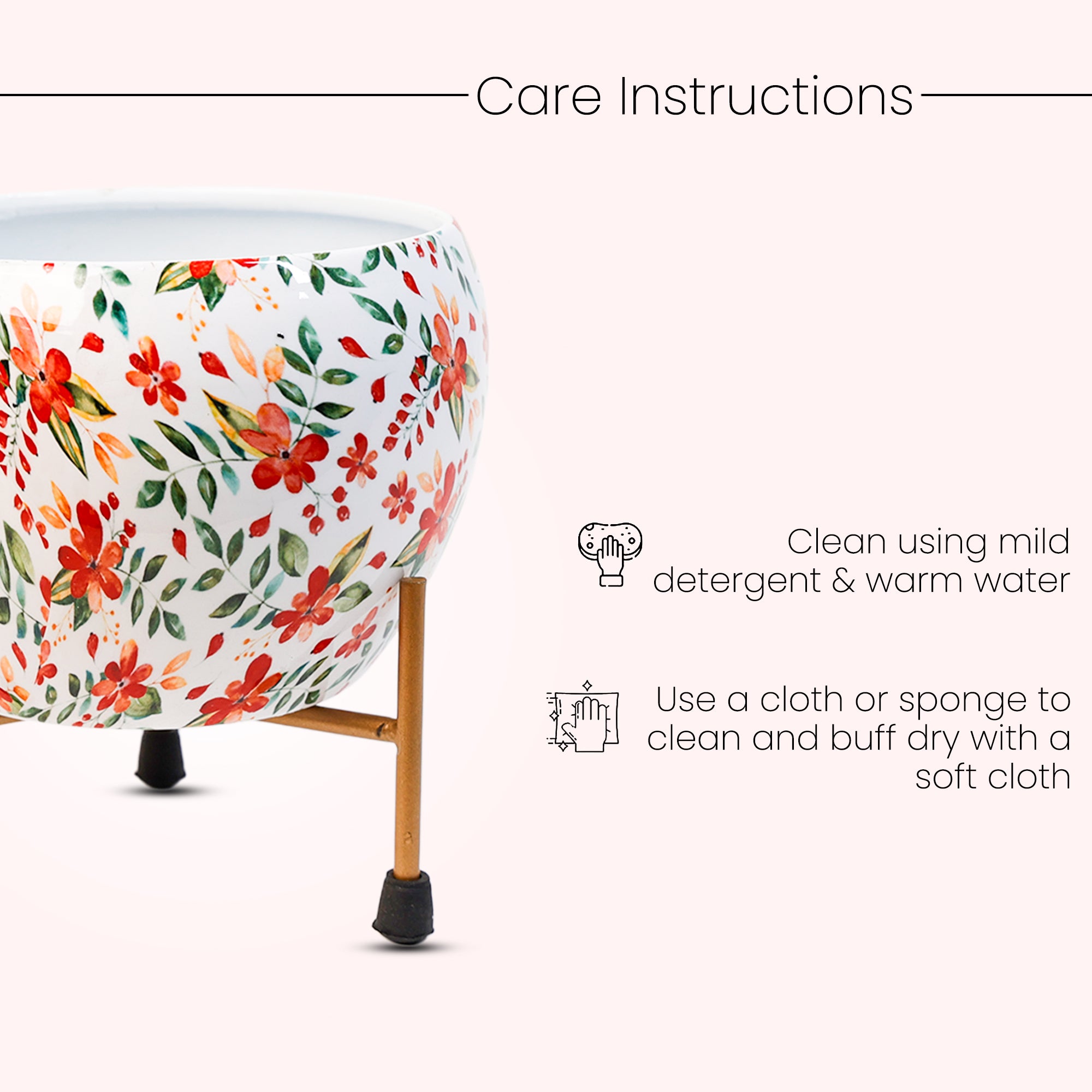 Indoor Metal decor Vase/Planter- White Set of 2