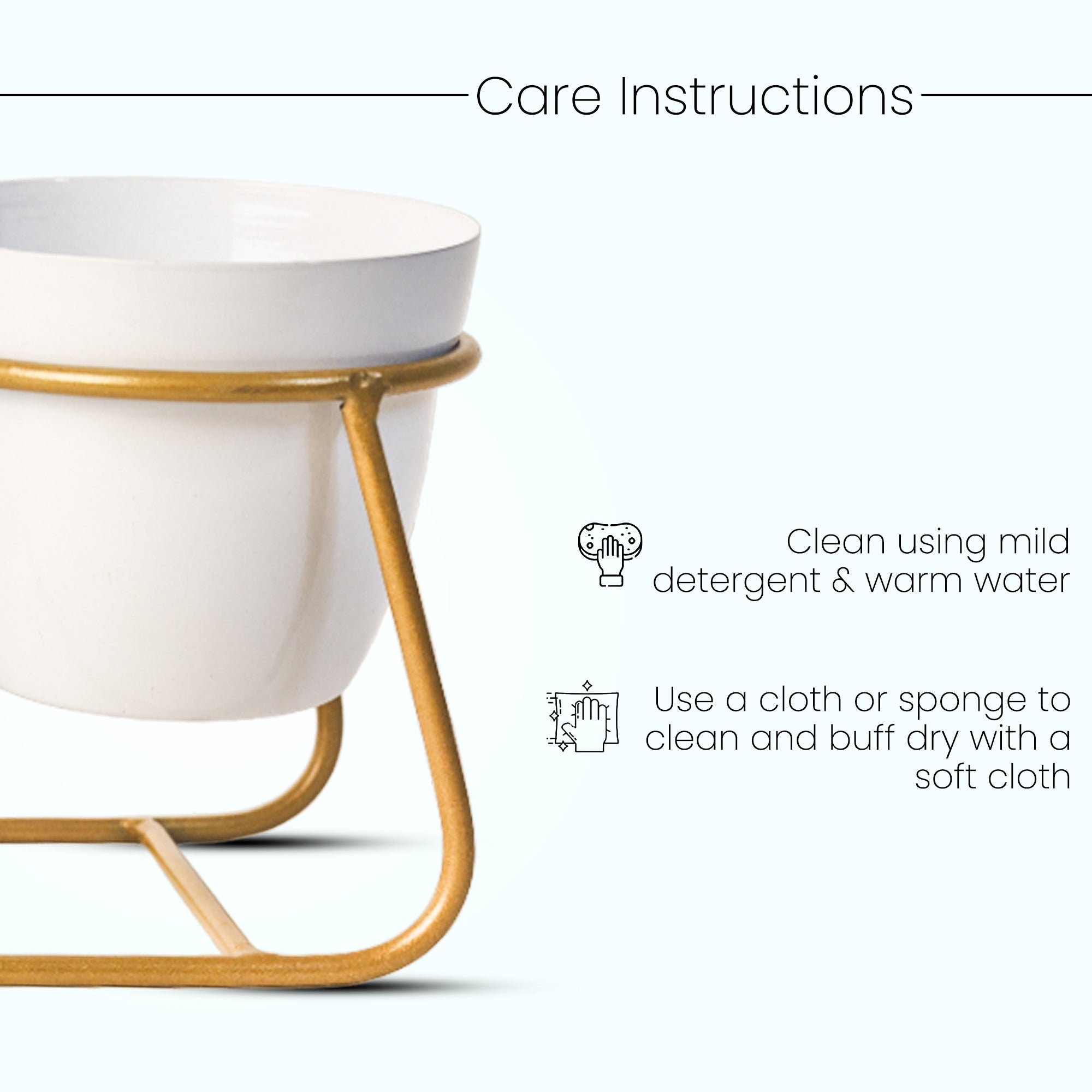 Indoor Metal decor Vase/Planter- White Set of 2