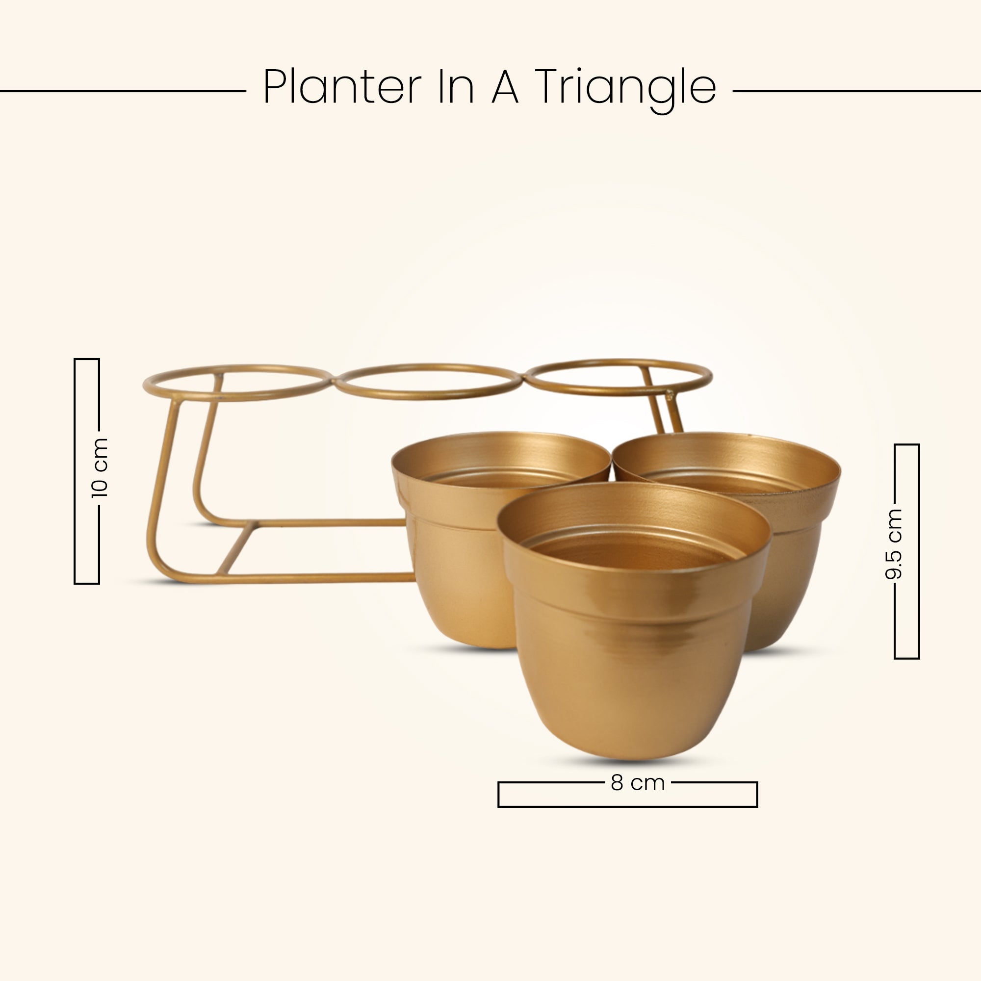 Indoor Metal decor Vase/Planter- Gold Set of 2