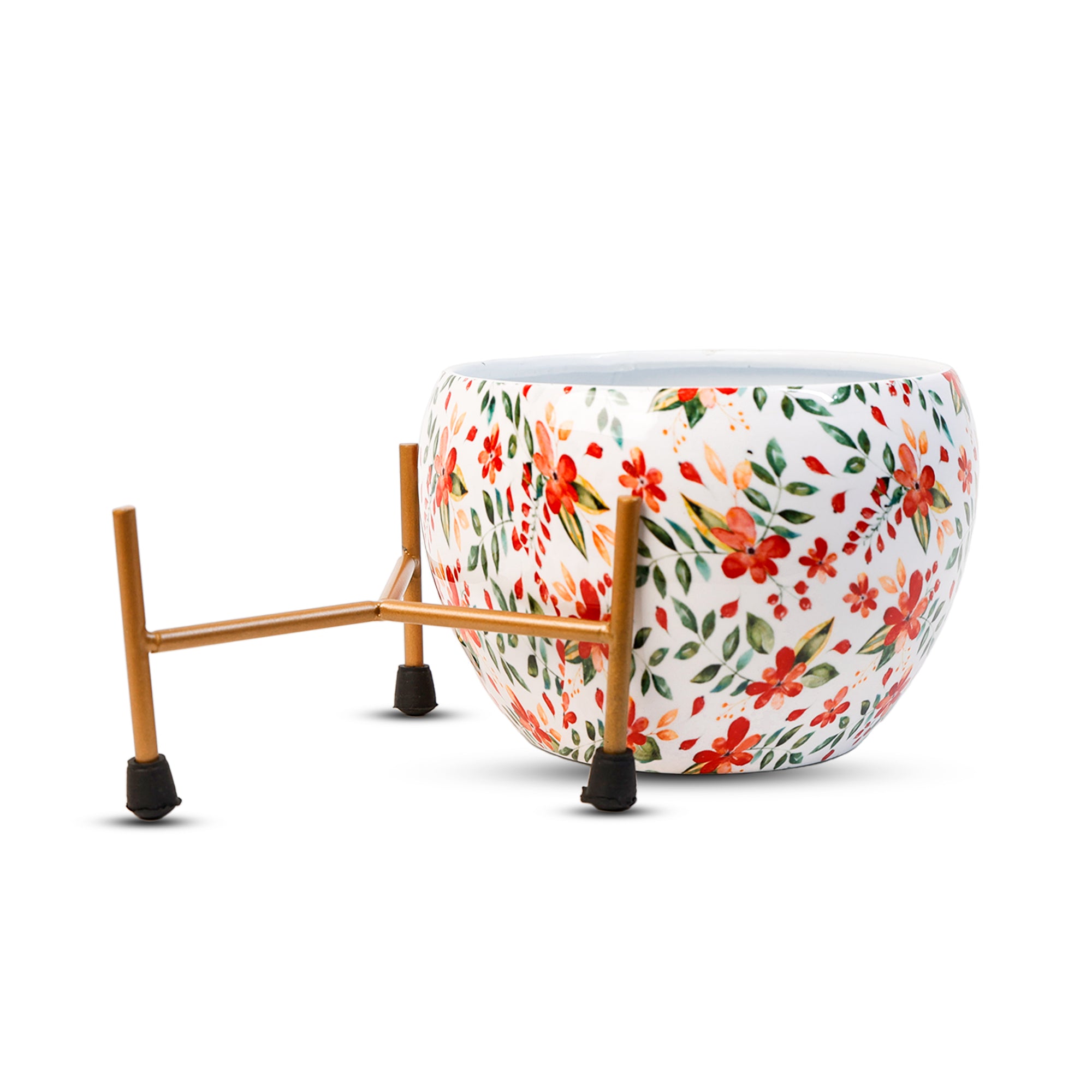 Indoor Metal decor Vase/Planter- White Set of 2