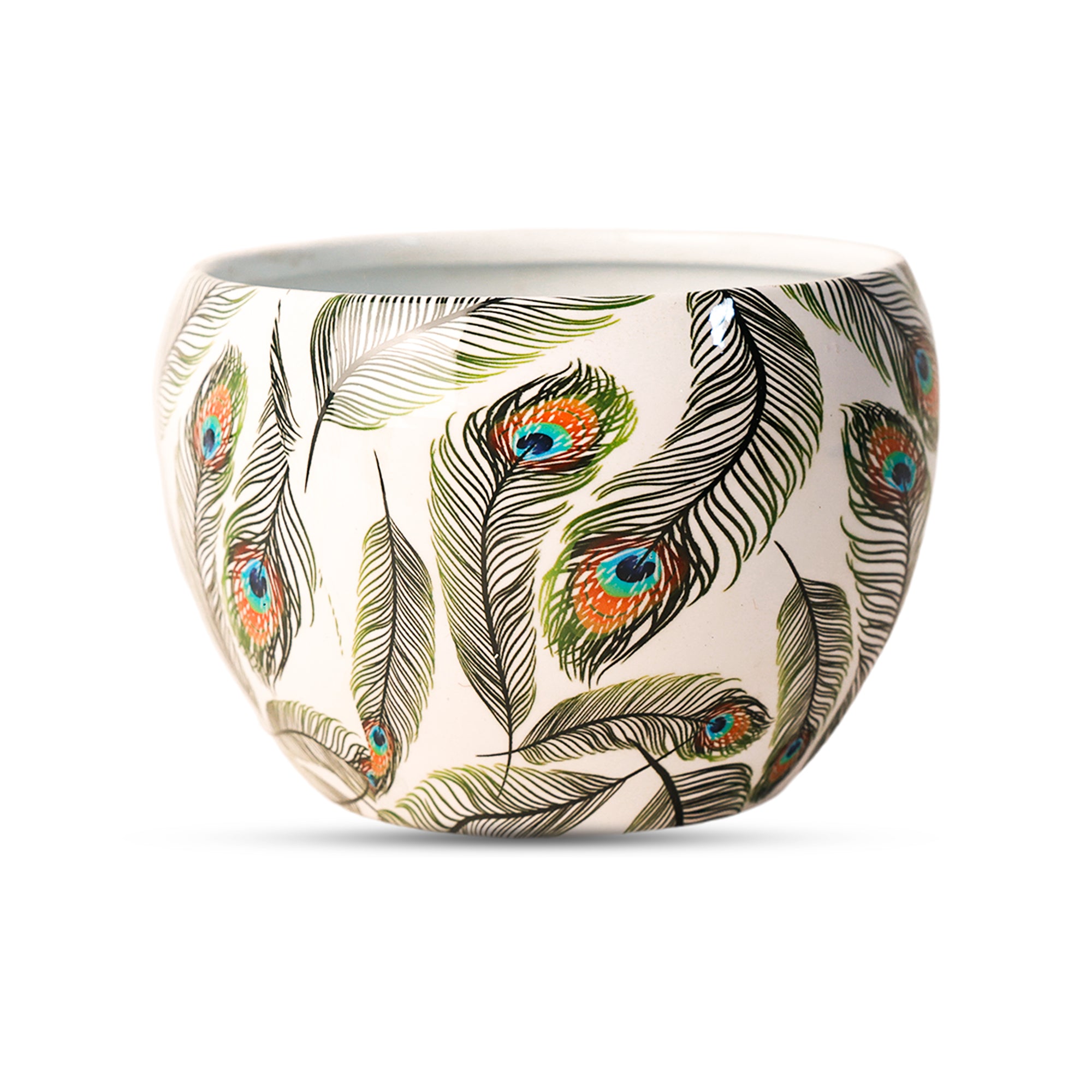 Indoor Metal decor Vase/Planter- White Set of 2