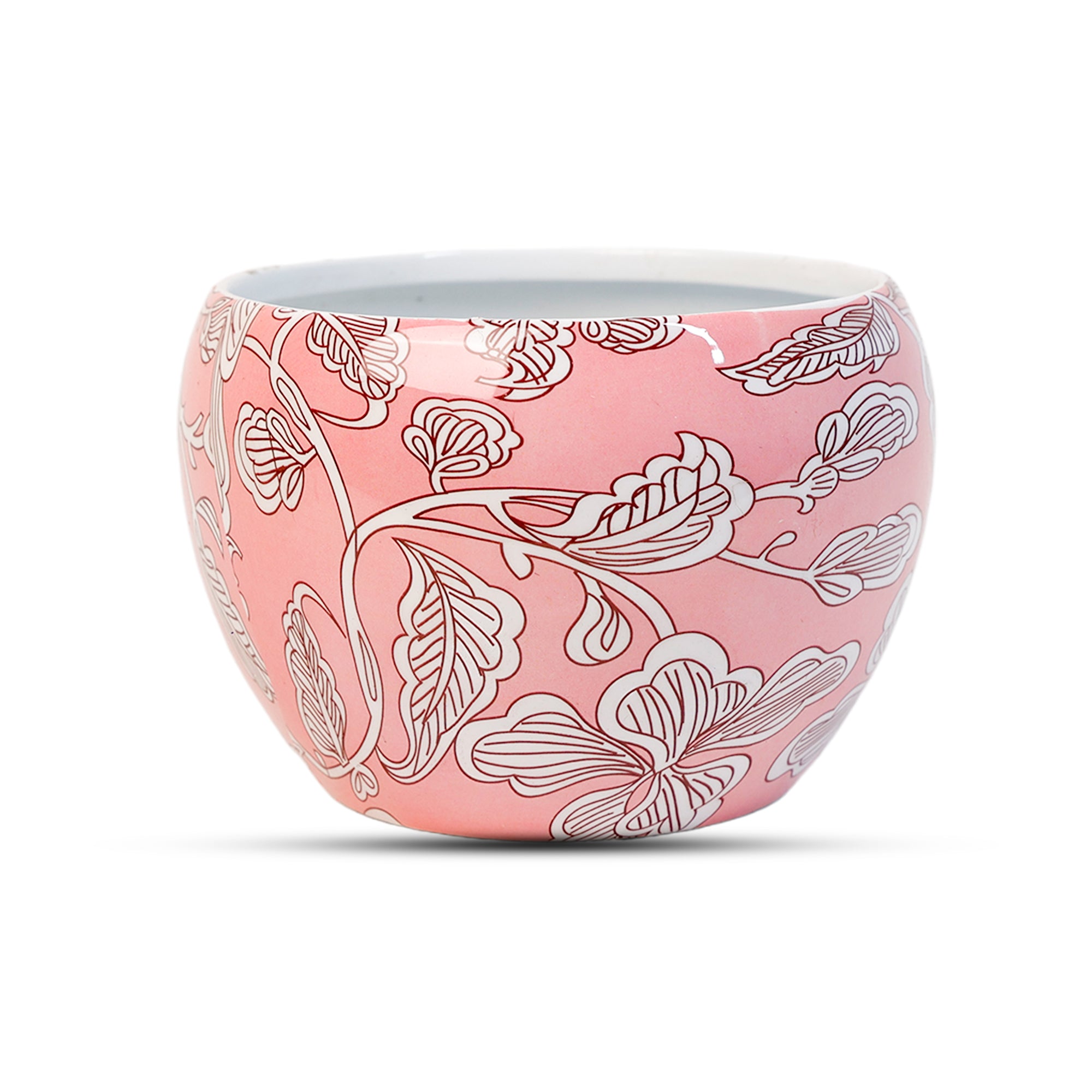 Indoor Metal decor Vase/Planter- Pink Set of 2
