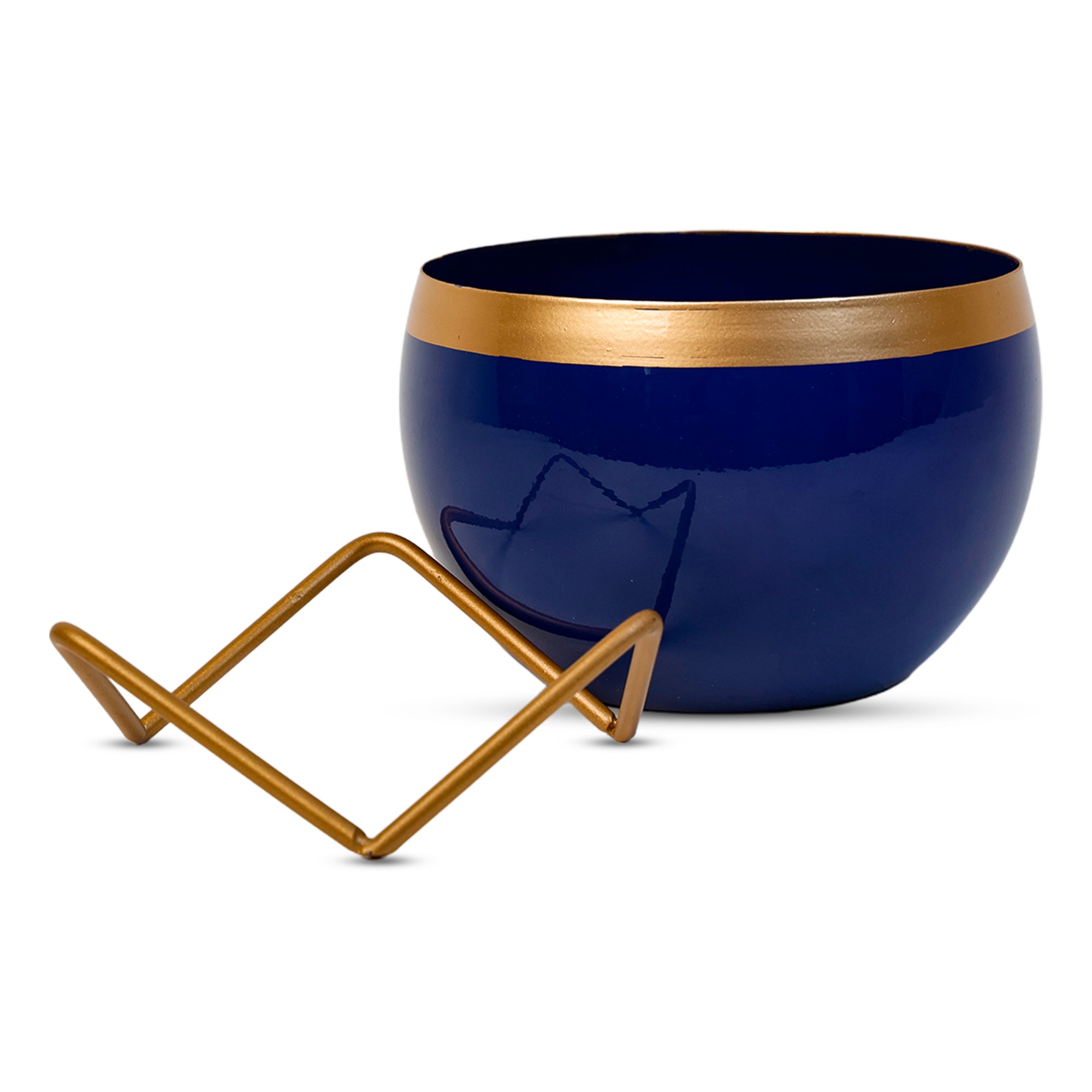 Indoor Metal decor Vase/Planter- Blue Set of 2