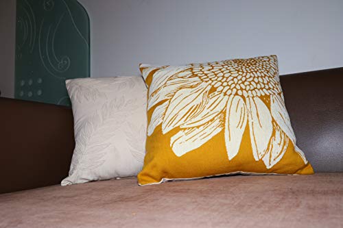 Sunflower Yellow Cushion Cover (20x20 inch) I Yellow