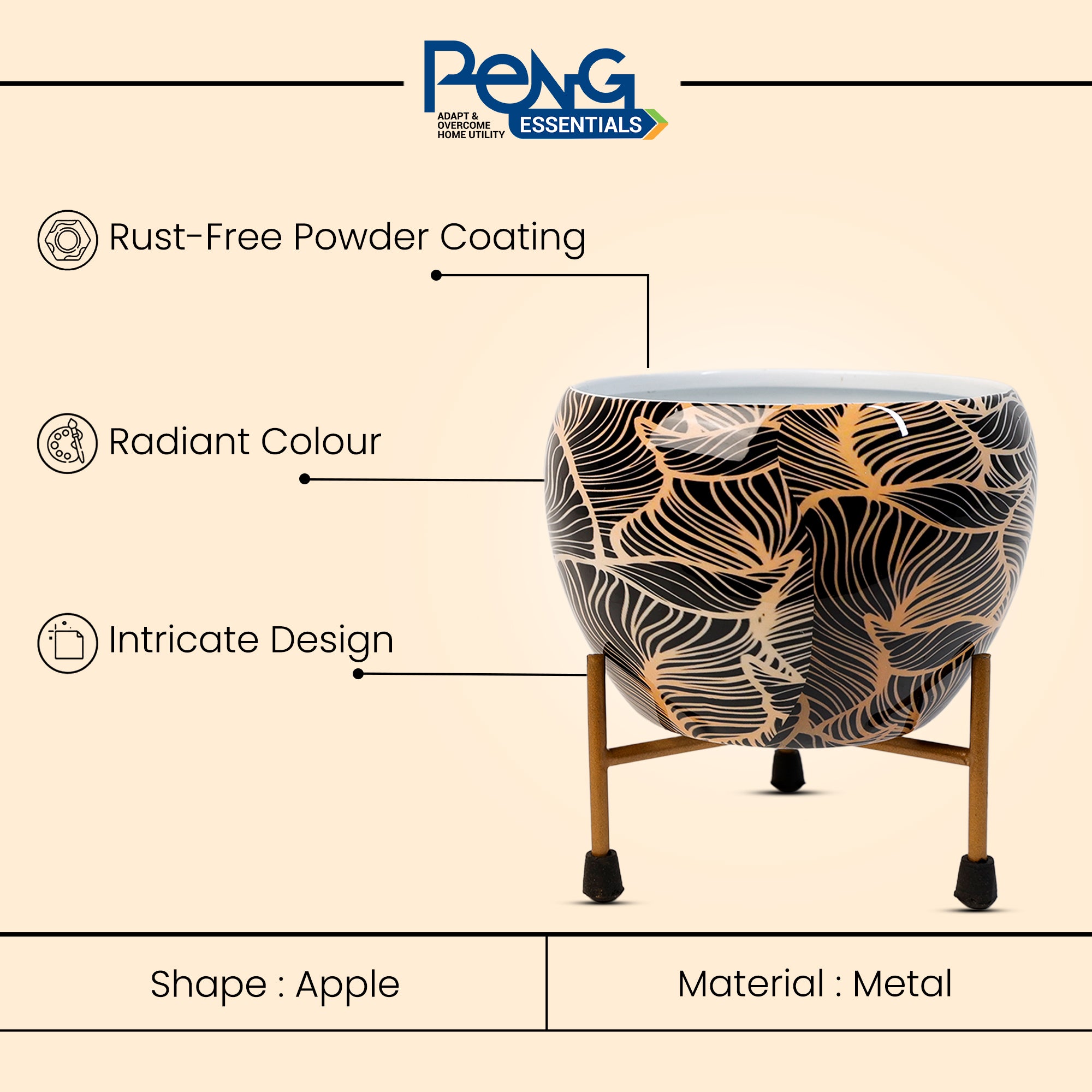 Indoor Metal decor Vase/Planter- Multicolor