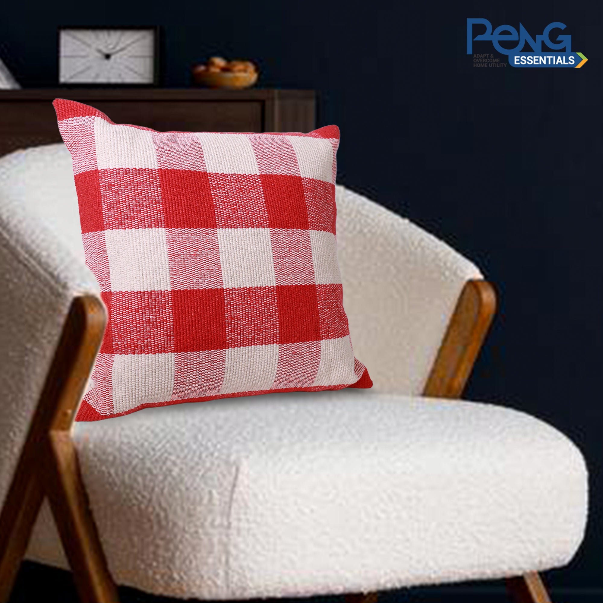 Red Buffalo Check Cushion Covers (45x45 cm) Pack of 2 I Red Buffalo