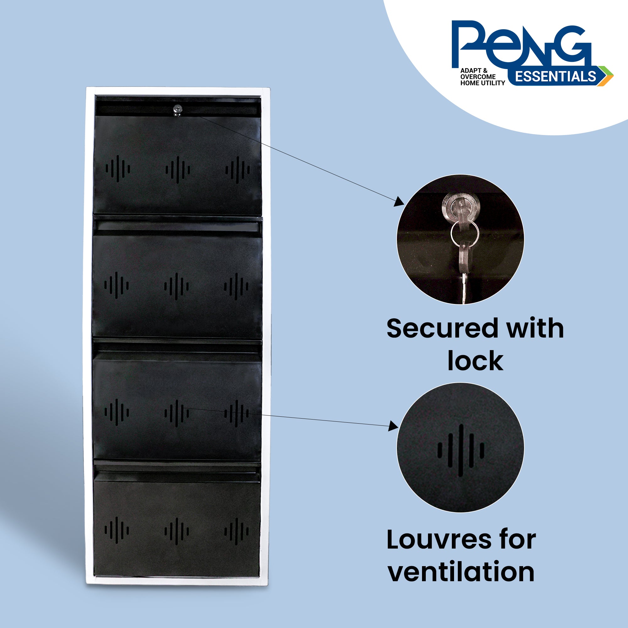 Space Saver Wide 4 Level 20 inch Shoe Rack (White and Brown)