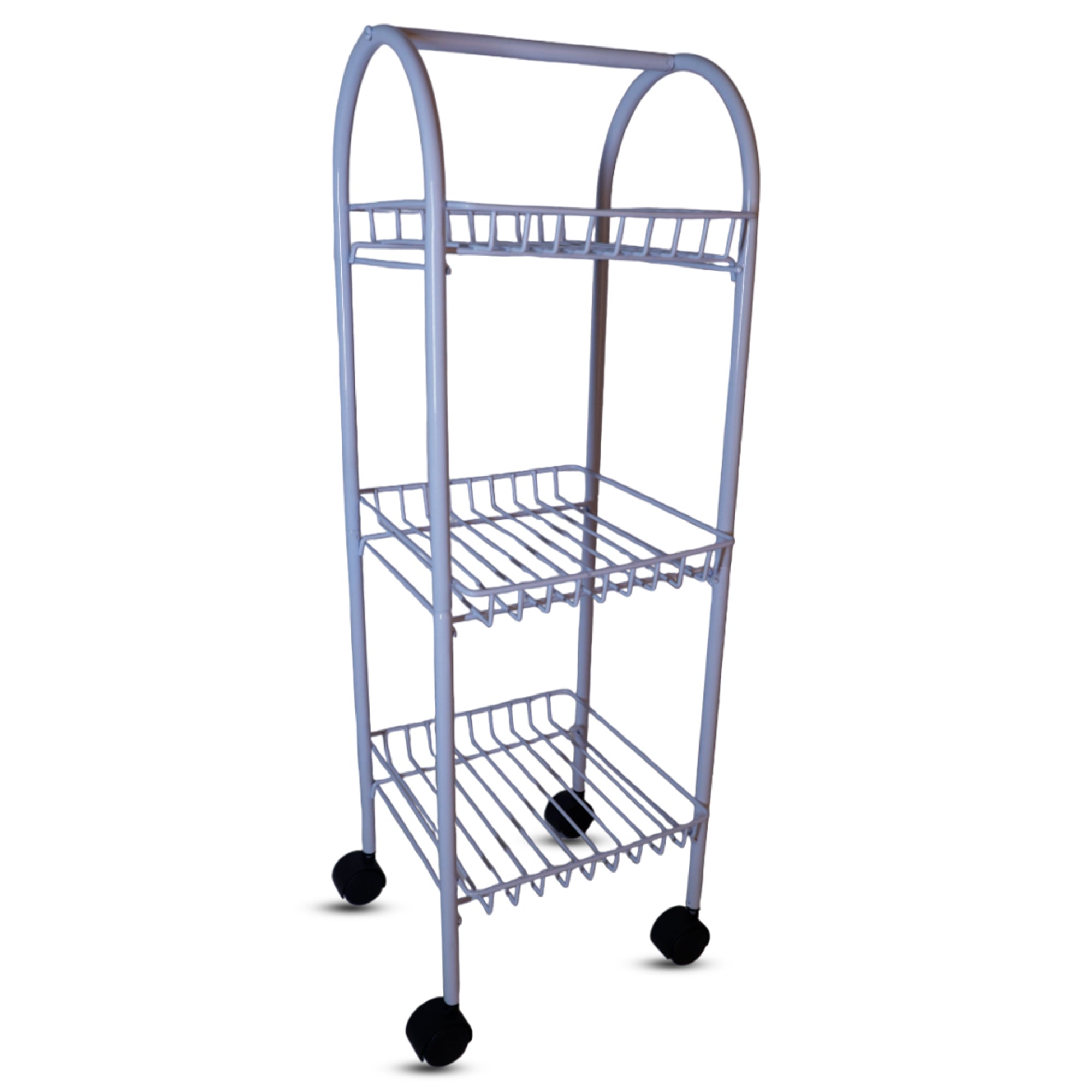 Multi-Purpose Trolley Storage Organizer I Kitchen Trolley with Wheels I White