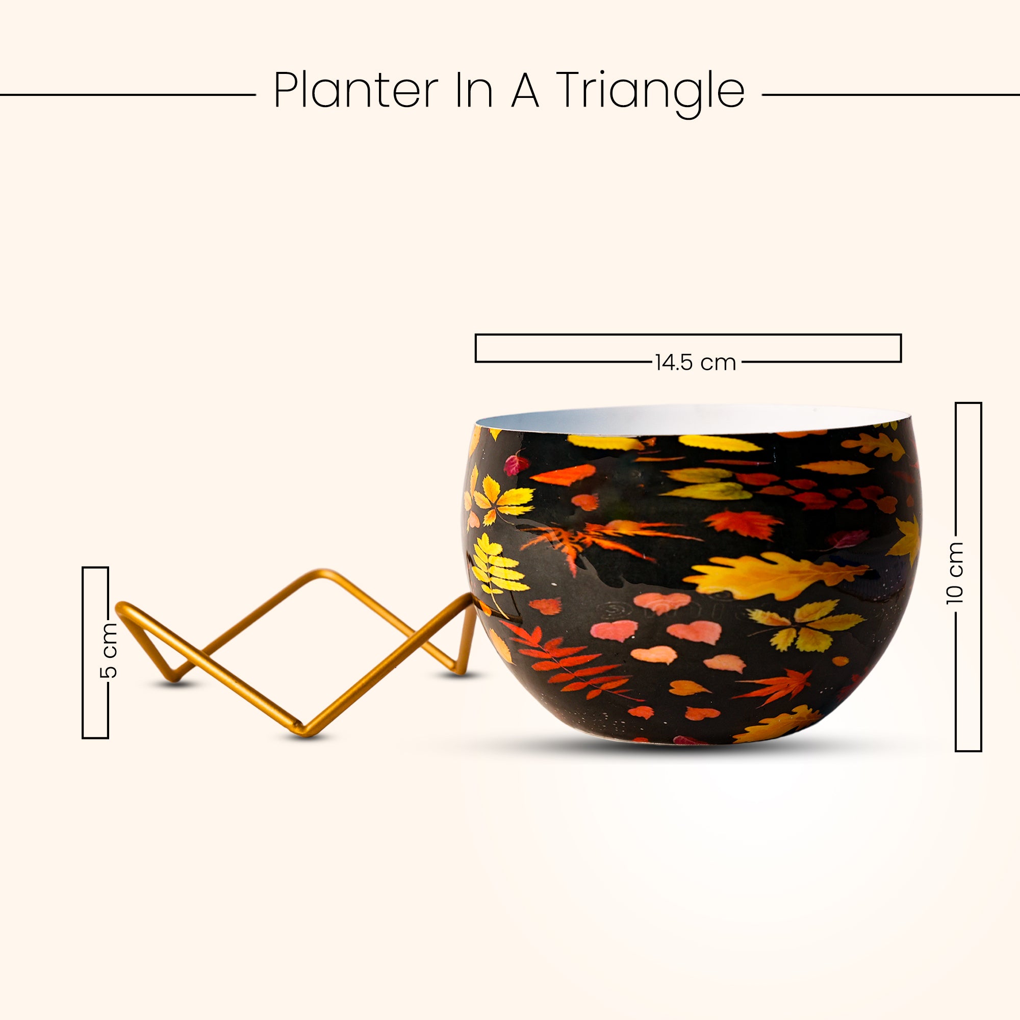 Indoor Metal decor Vase/Planter- Multicolor