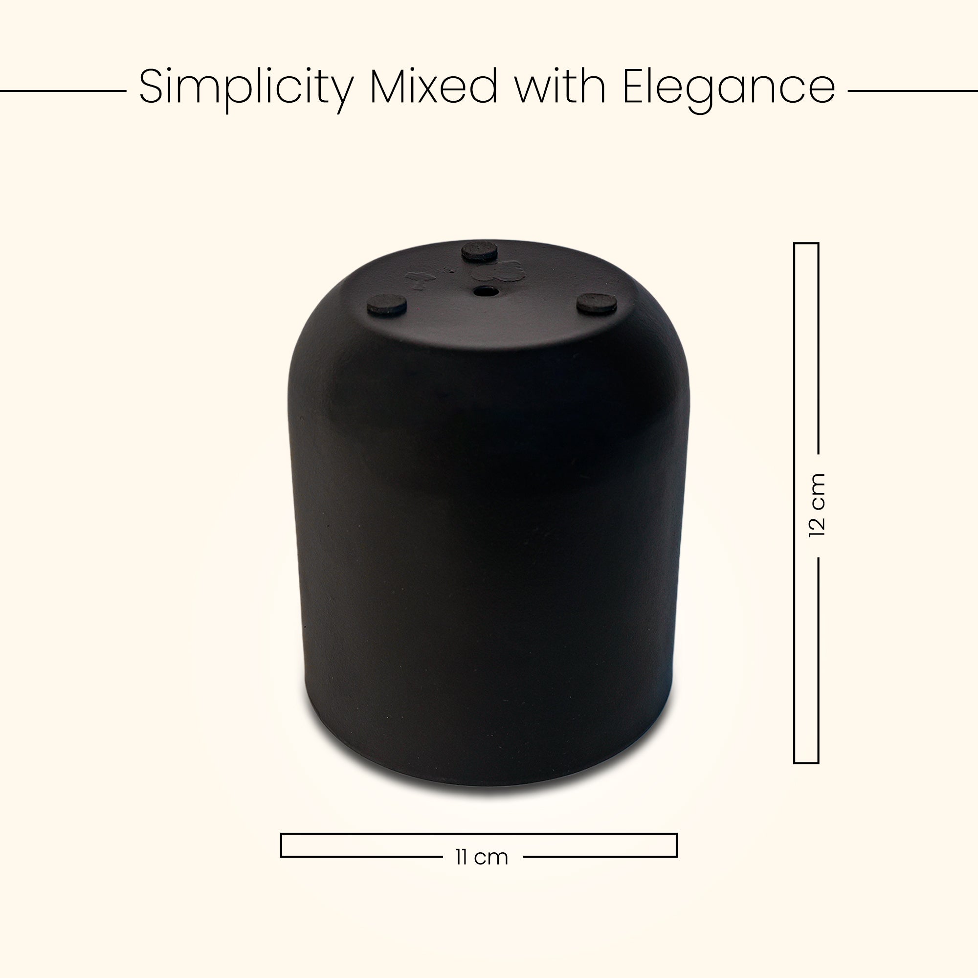Indoor Metal decor Vase/Planter- Black Set of 2