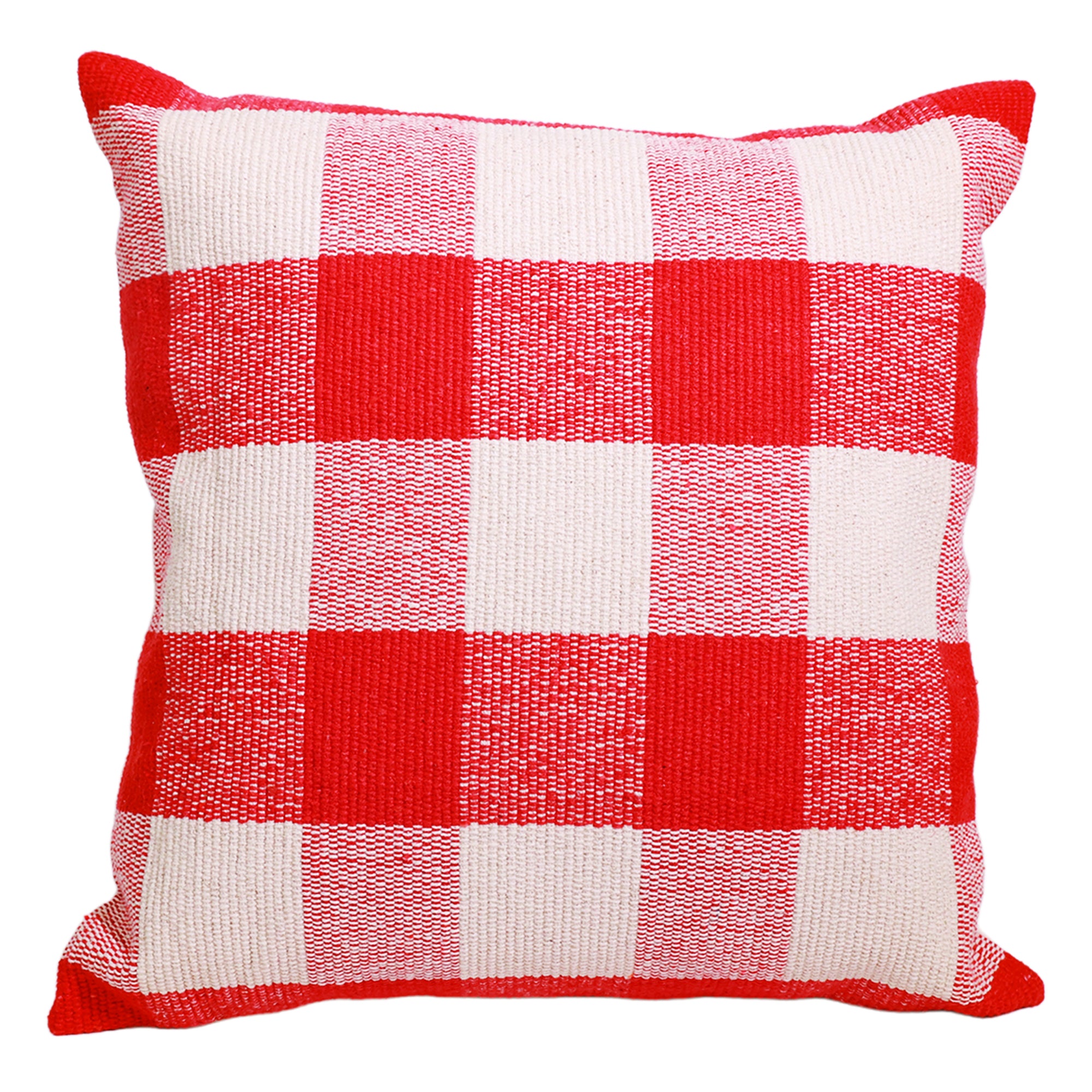 Red Buffalo Check Cushion Covers (18x18 inch) Pack of 2 I Red Buffalo