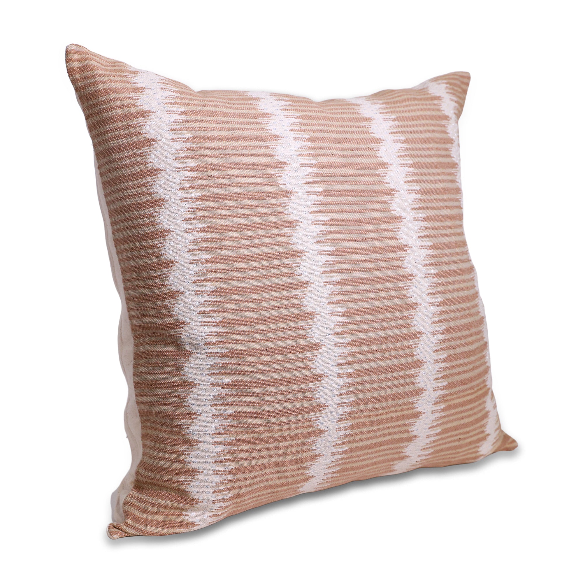Beige Lurex Cushion Cover (50x50 cm) Pack of 2 I Beige
