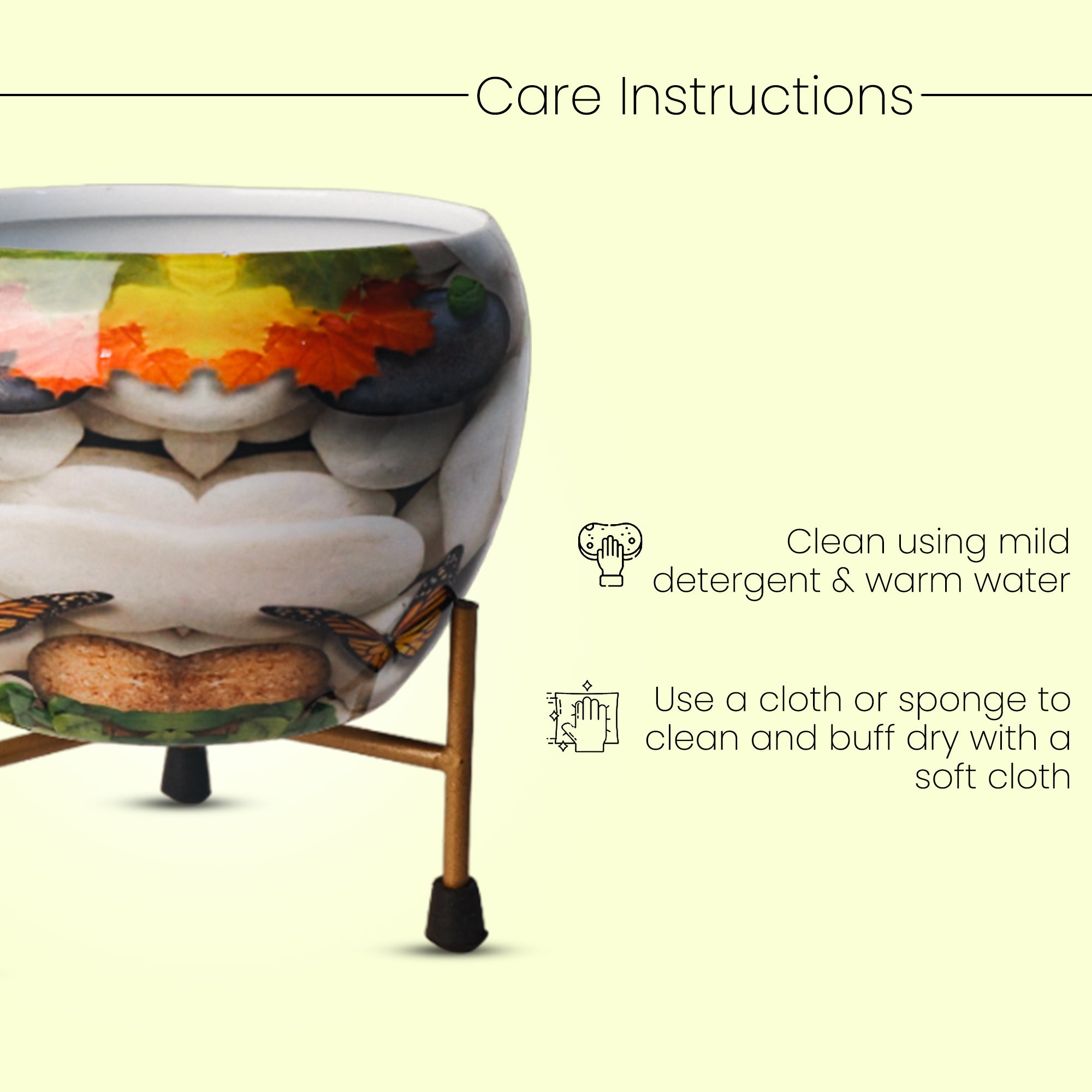 Indoor Metal decor Vase/Planter- White