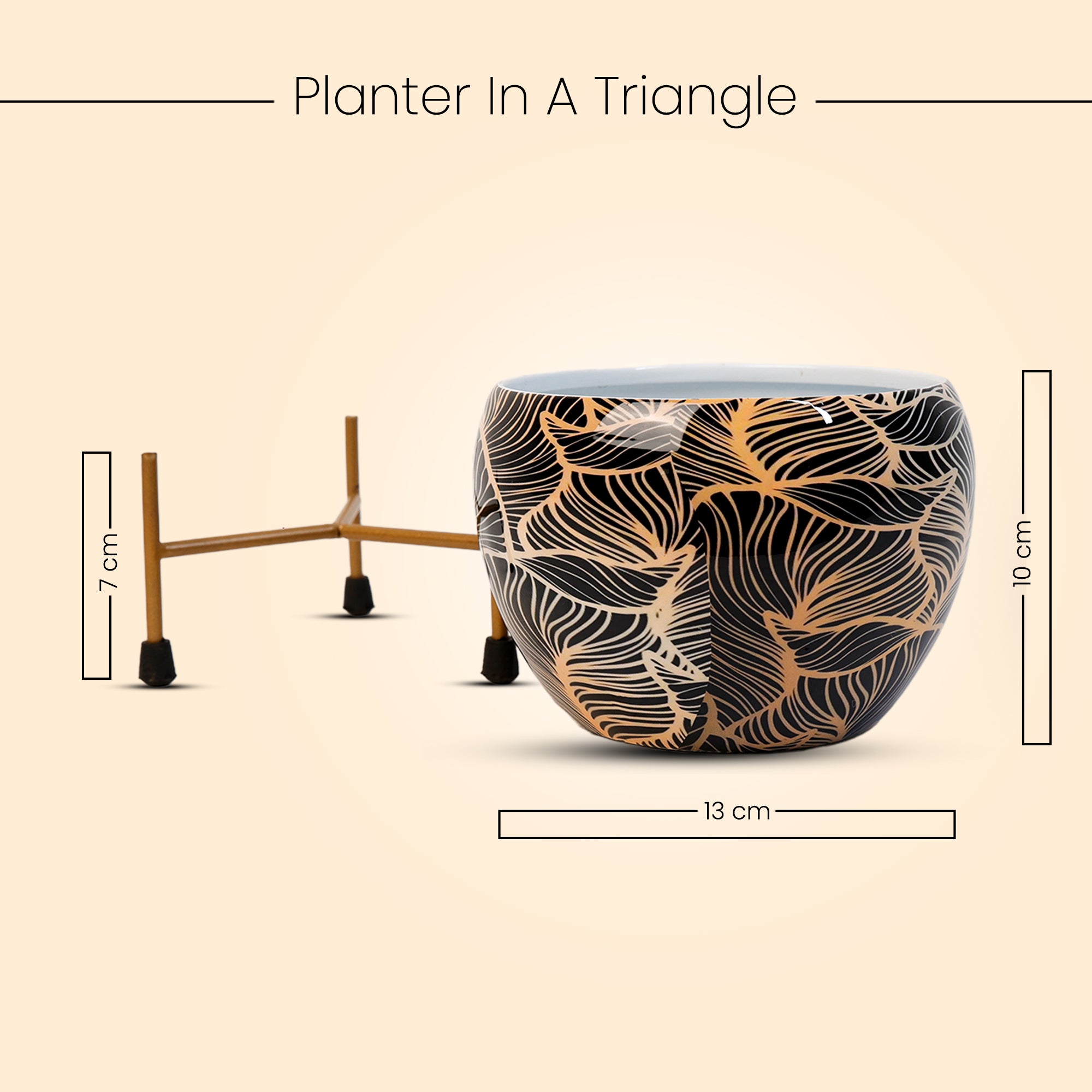 Indoor Metal decor Vase/Planter- Multicolor