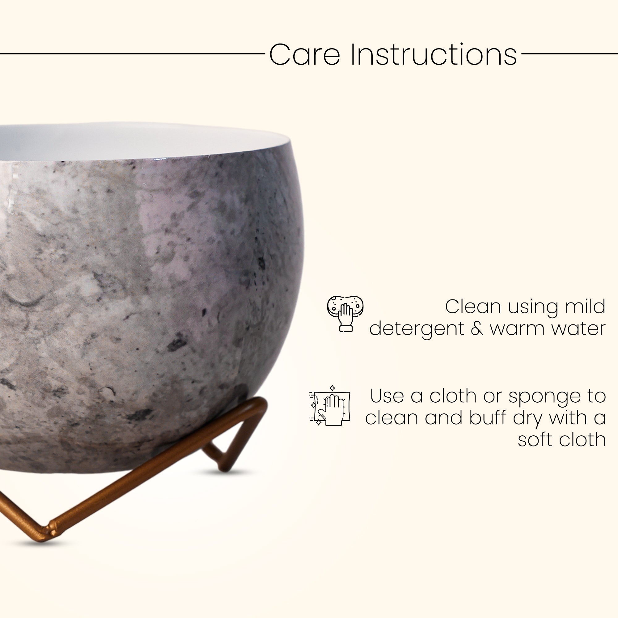 Indoor Metal decor Vase/Planter- Grey