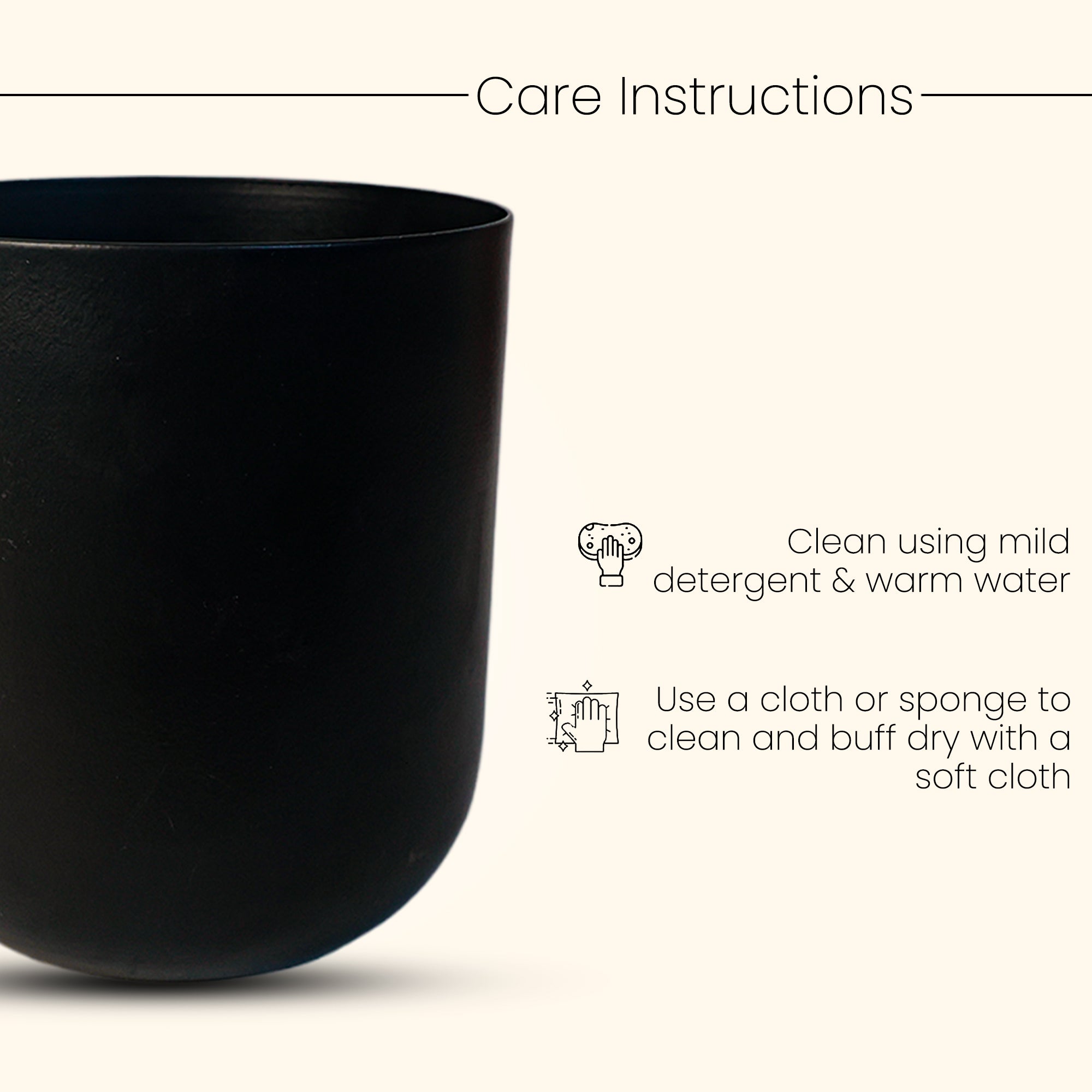 Indoor Metal decor Vase/Planter- Black Set of 2