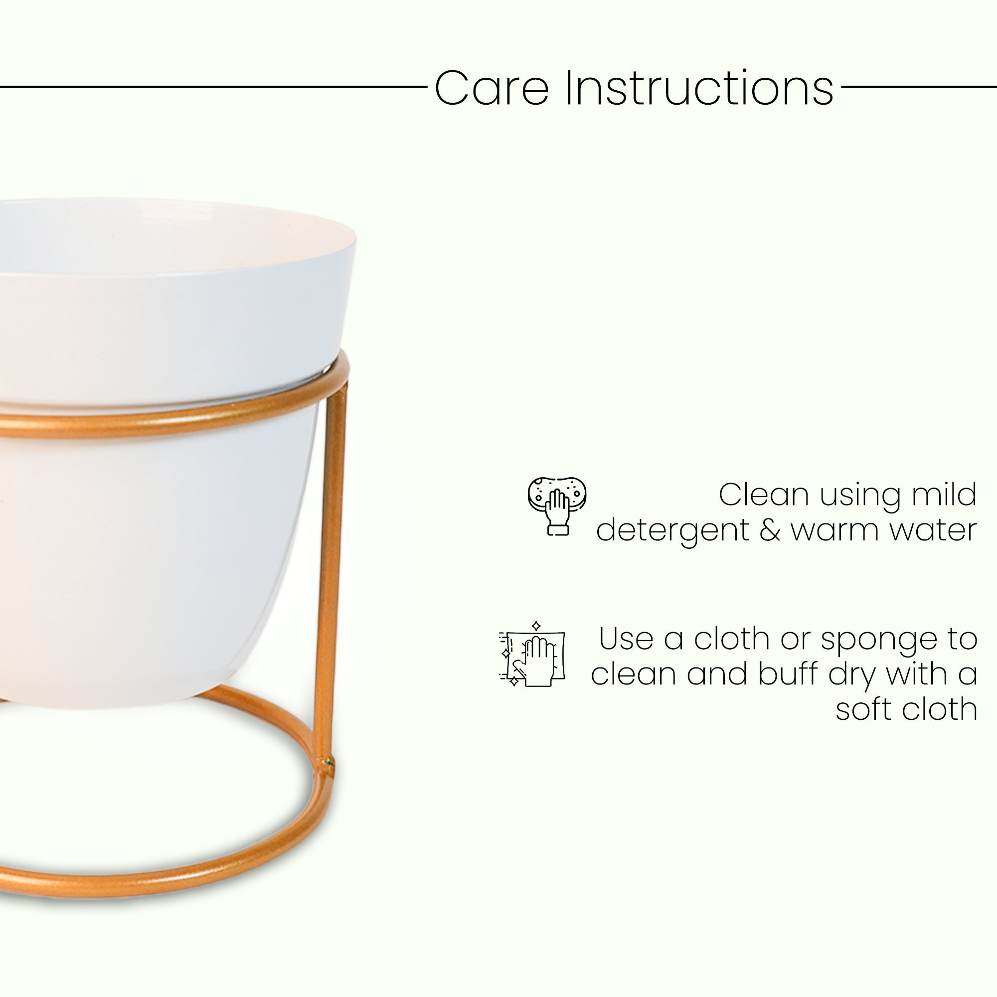 Indoor Metal decor Vase/Planter- White