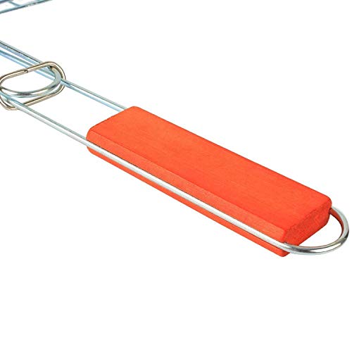 Barbecue BBQ Grill Net Basket Roast Grilling Tray Chromium Plated Handel I Pack of 1