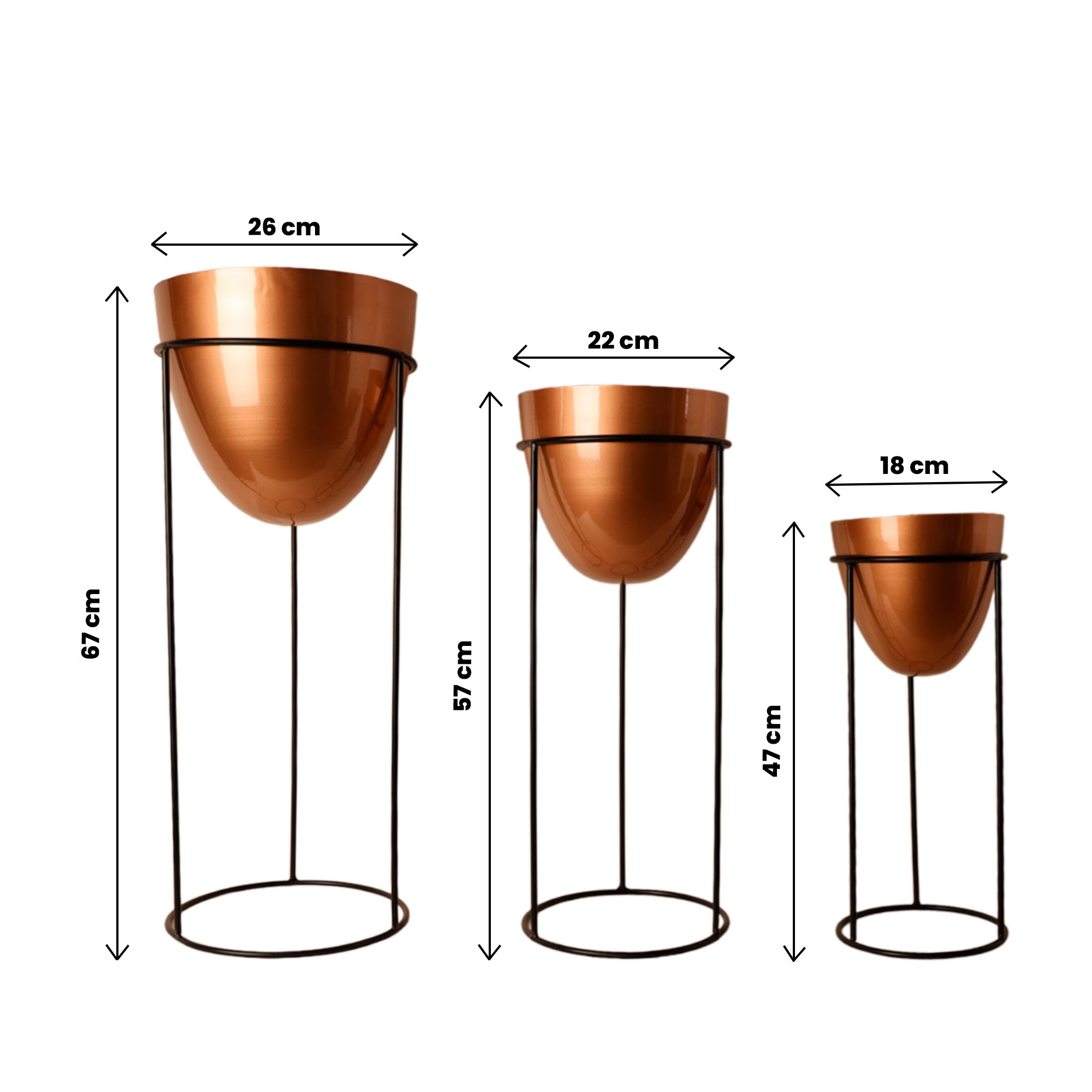 Indoor Metal decor Vase/Planter- Cooper