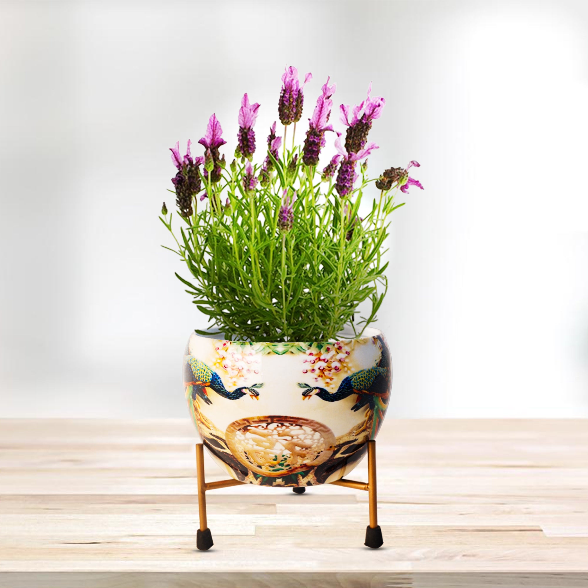 Indoor Metal decor Vase/Planter- Multicolor