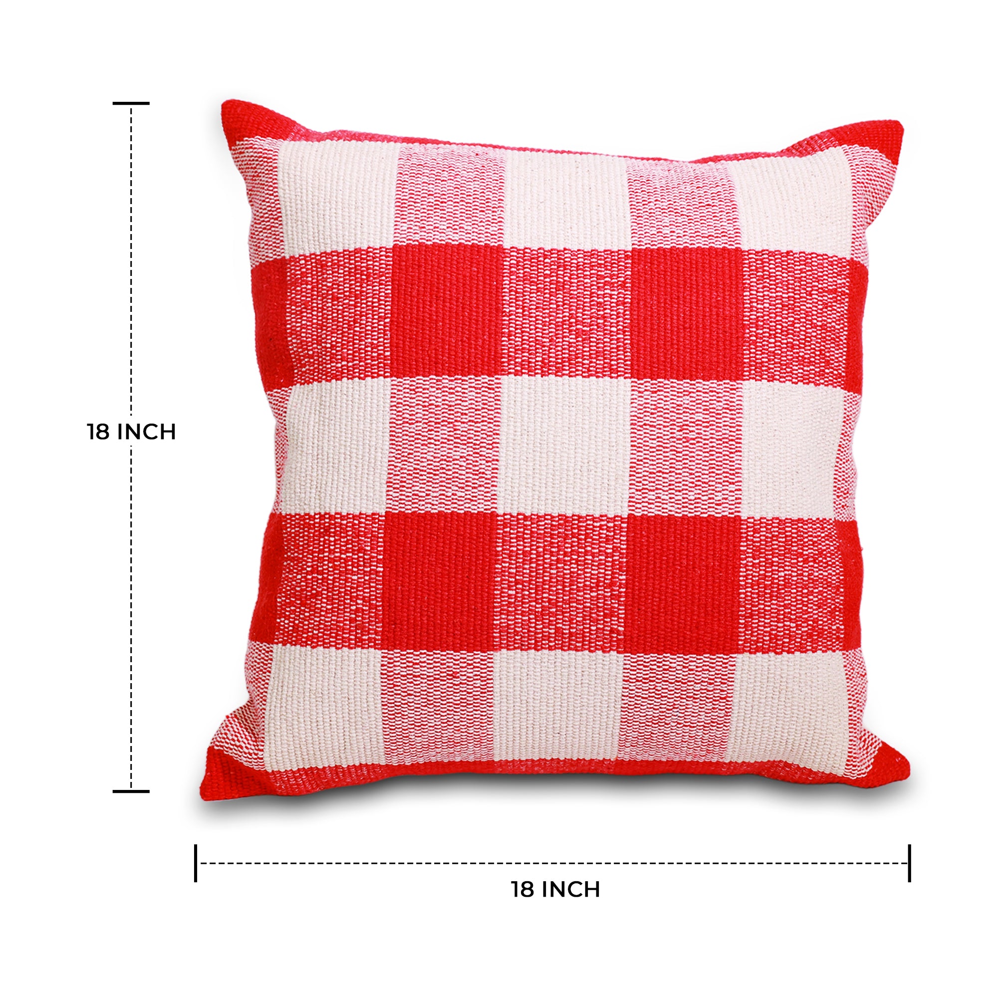 Red Buffalo Check Cushion Covers (45x45 cm) Pack of 2 I Red Buffalo