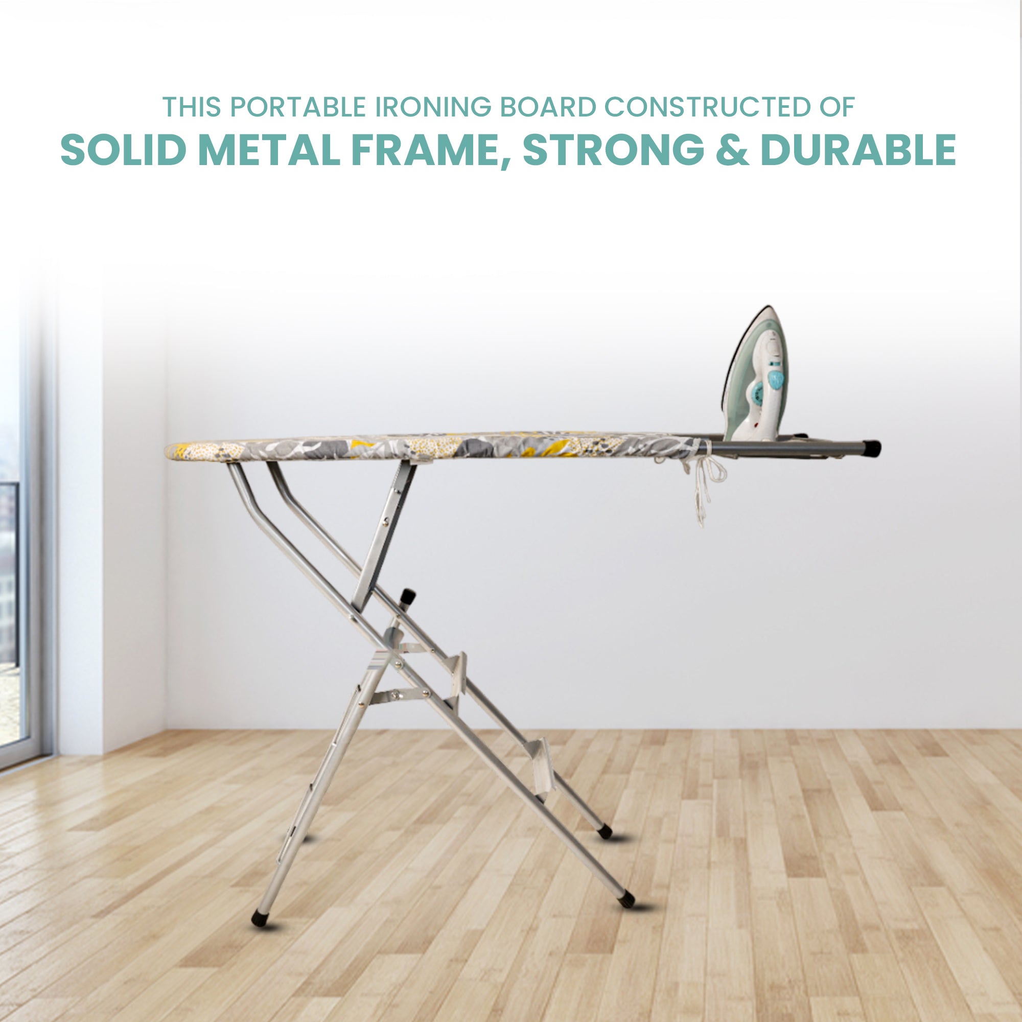 MultiComfort Ironing Board | Ironing Board with Step Ladder (Floral)