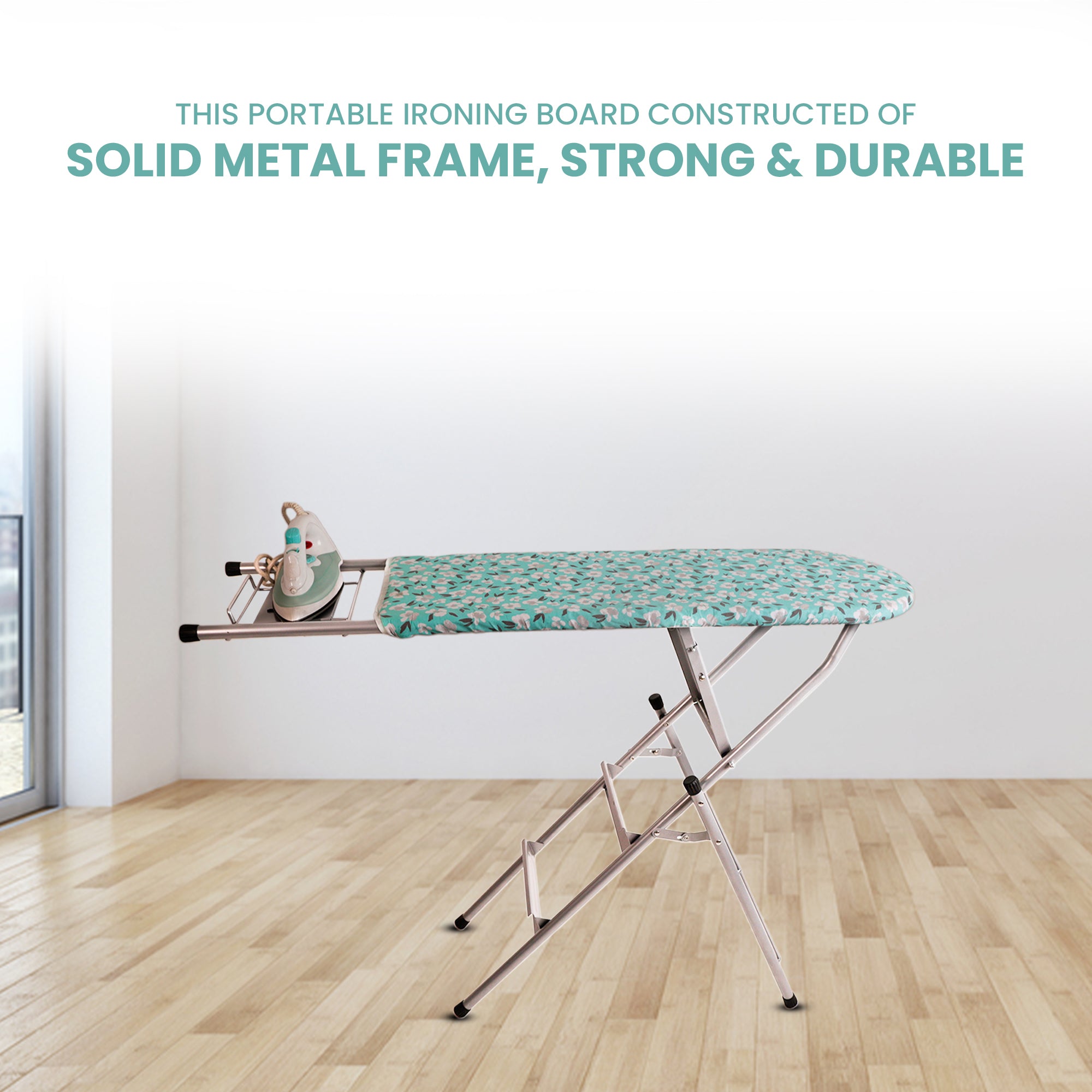 MultiComfort Ironing Board | 2 in 1 Ladder Ironing Board with Step Ladder I Green