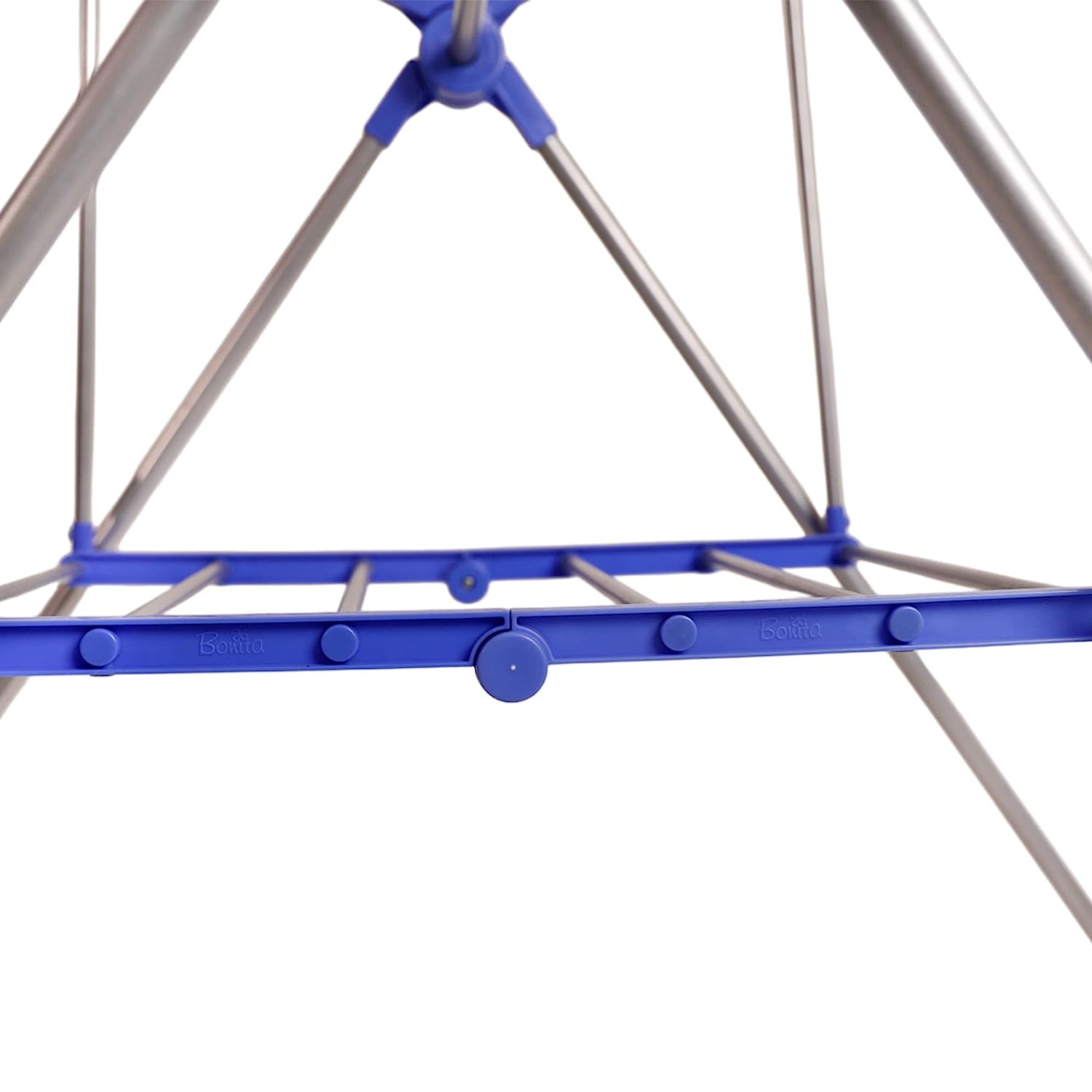 Gullwing Master Cloth Drying Stand | Collapsible Clothes Drying Laundry Rack with Hanging Rods I Blue