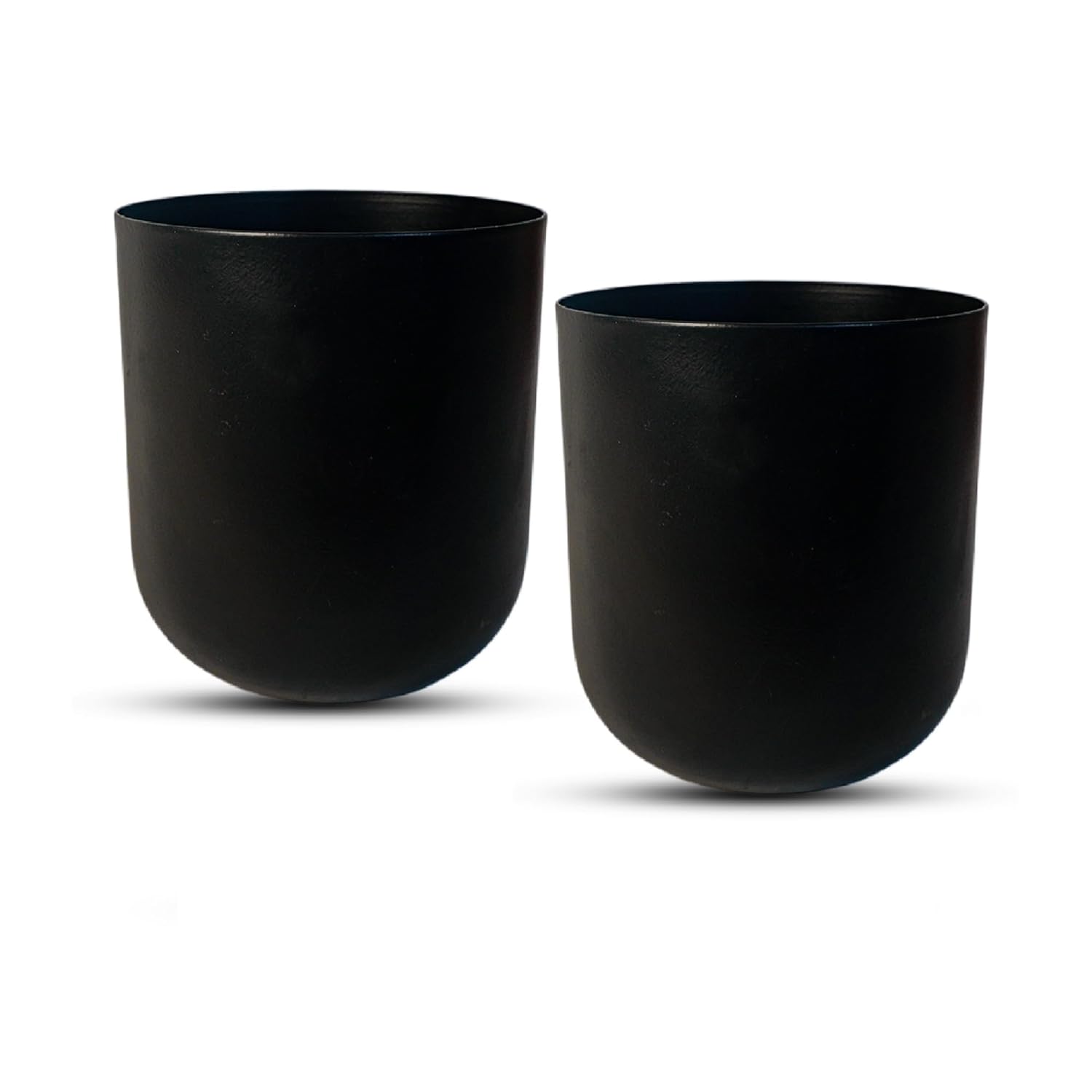Indoor Metal decor Vase/Planter- Black Set of 2