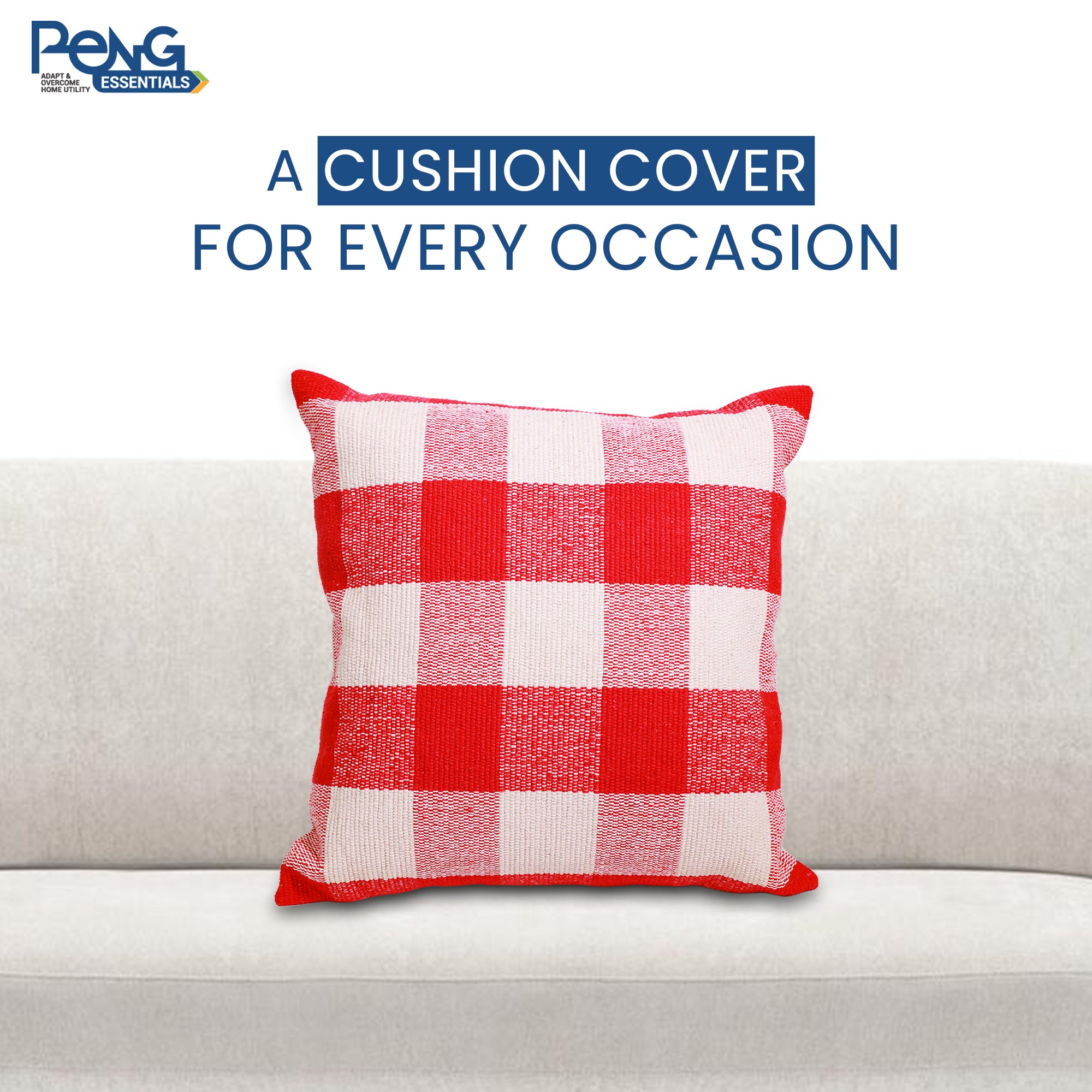 Red Buffalo Check Cushion Covers (45x45 cm) Pack of 2 I Red Buffalo