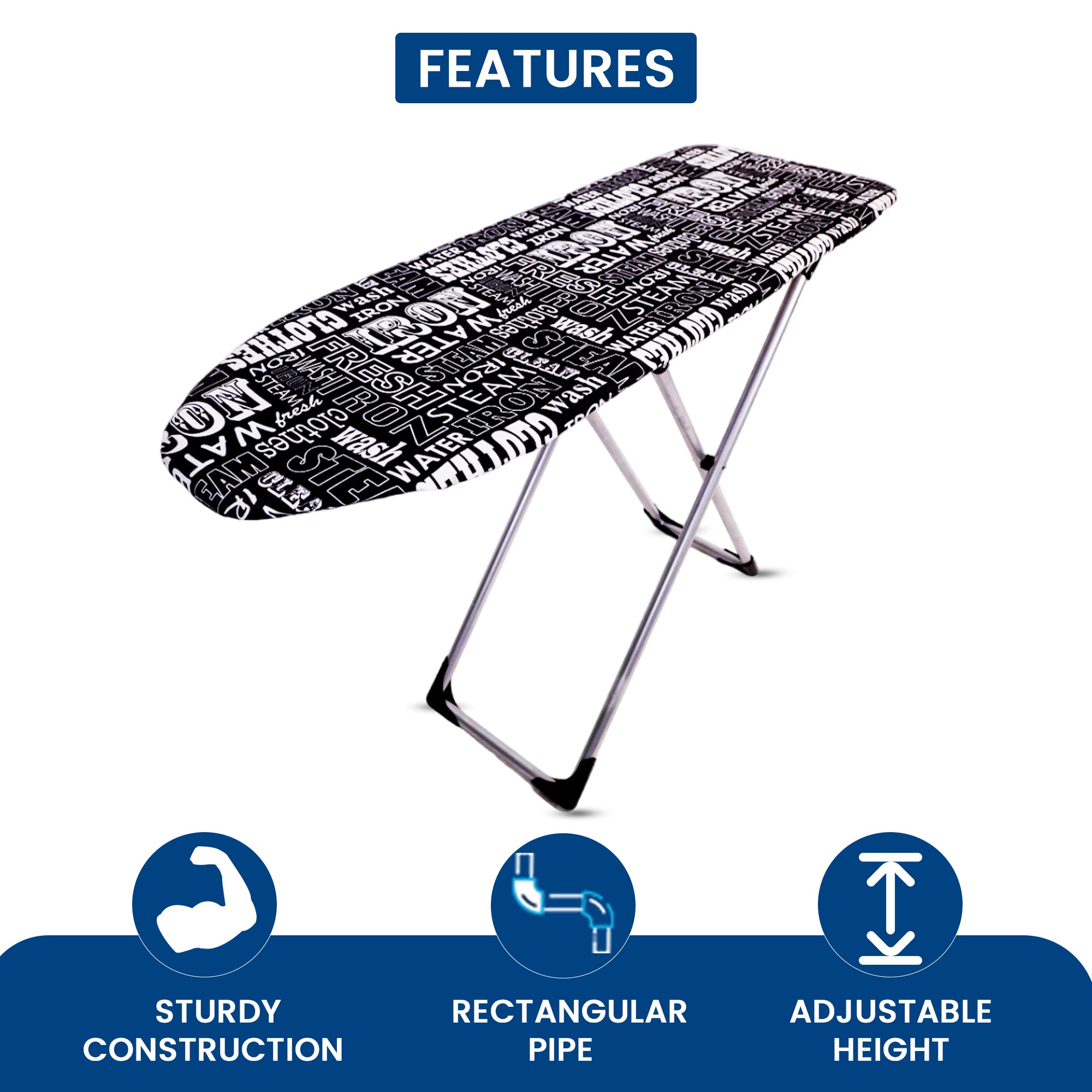 Ironing Board for Ironing Clothes I Foldable Ironing Board | Black