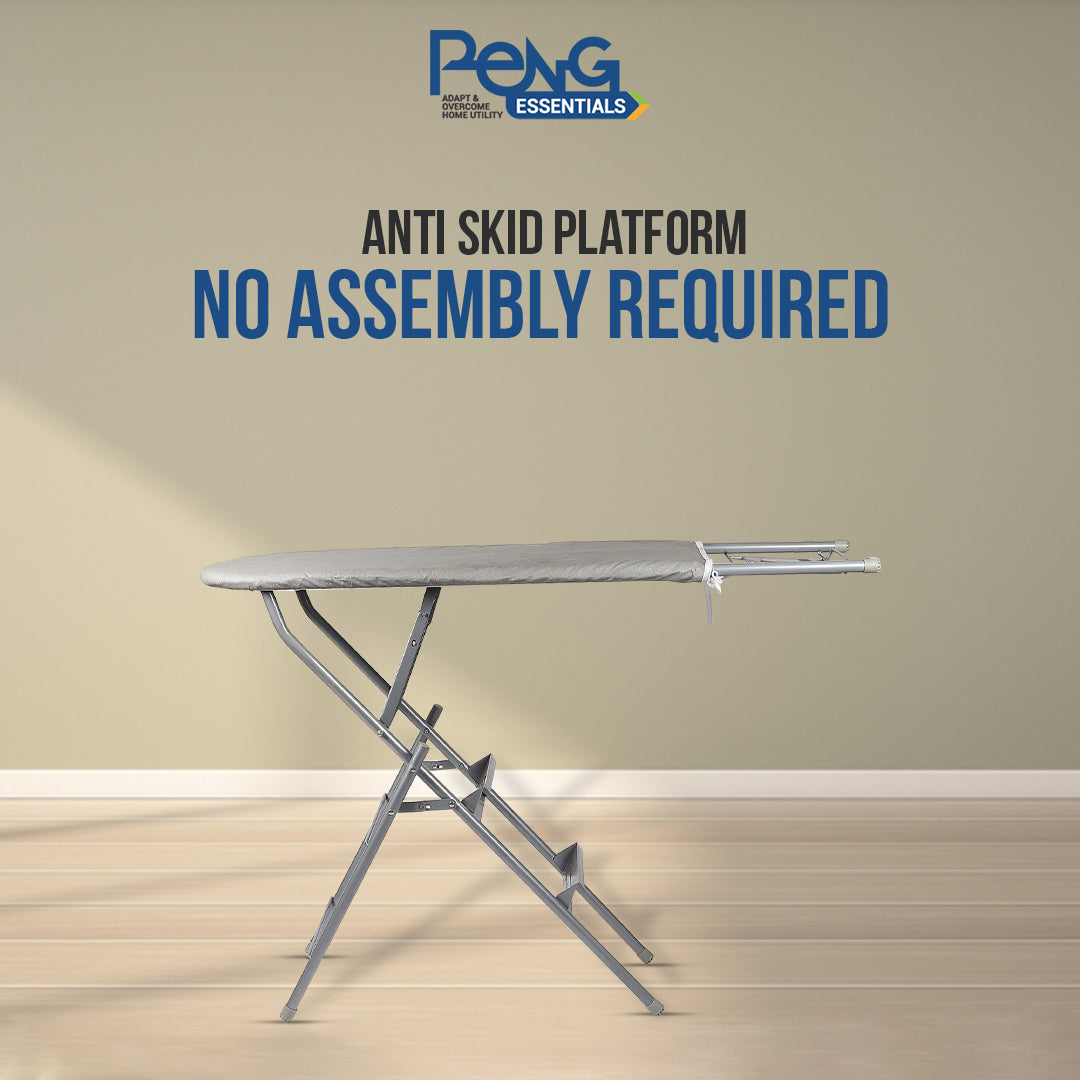 MultiComfort Ironing Board | Ironing Board with Step Ladder (Silver)