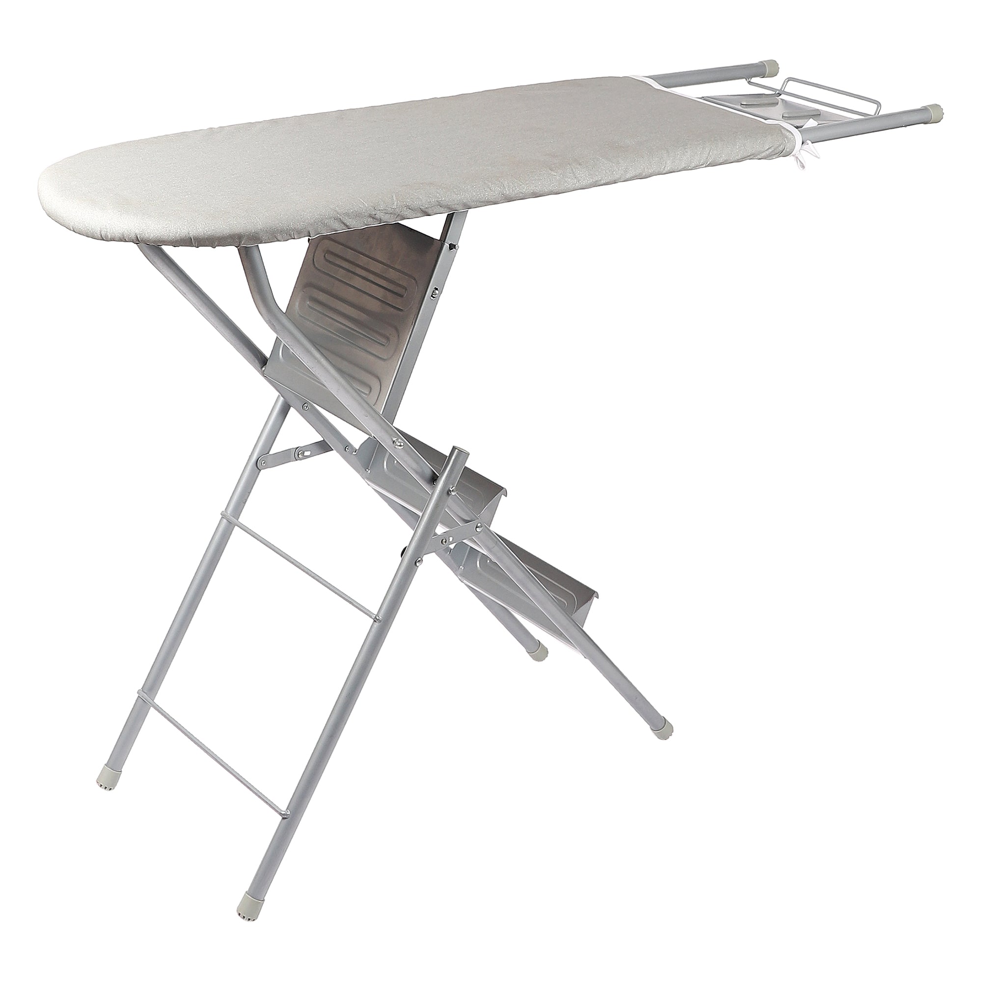 MultiComfort Ironing Board | Ironing Board with Step Ladder (Silver)