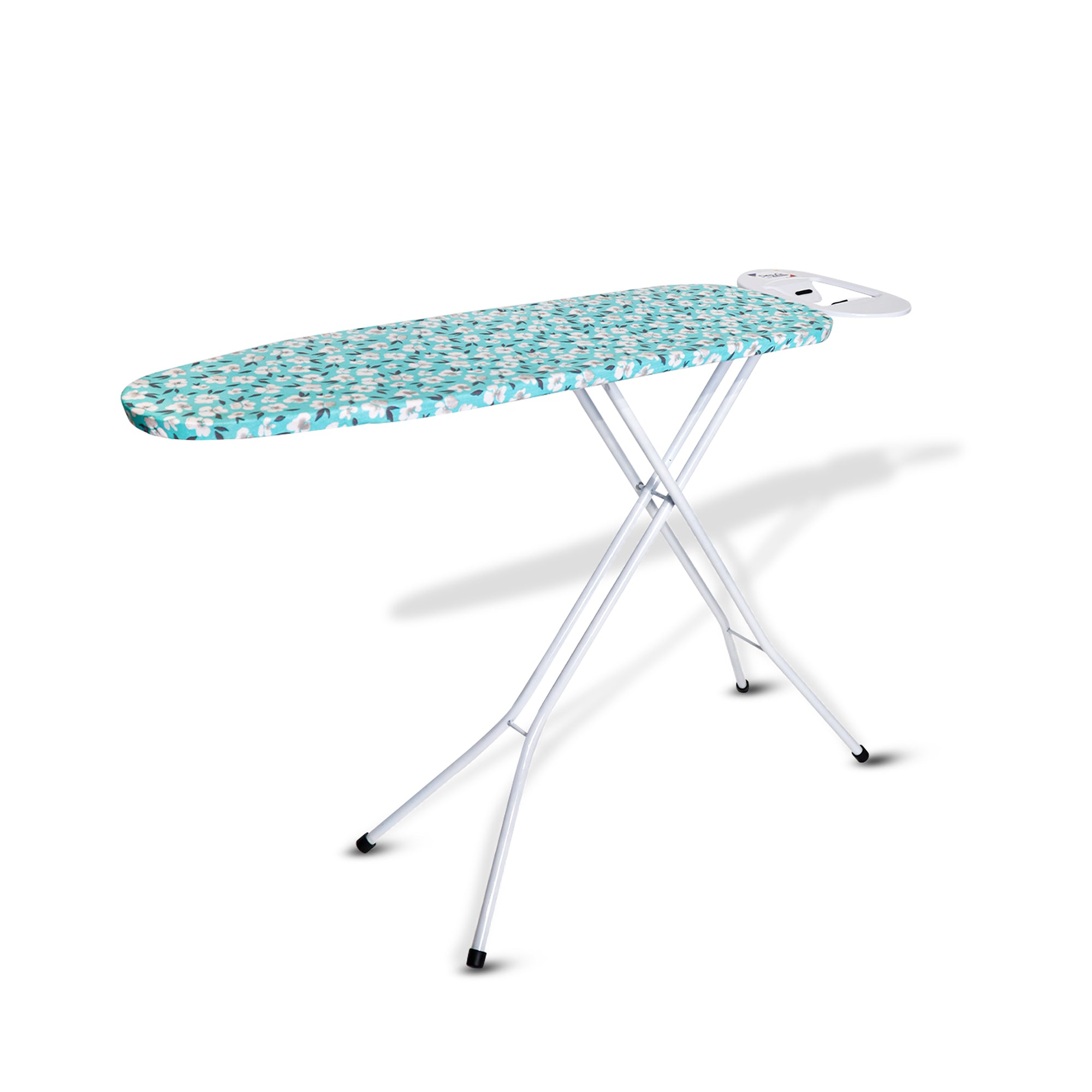 Seville Ironing Board | H-Leg Height Adjustable Ironing Board with Silicone Iron Rest I Green