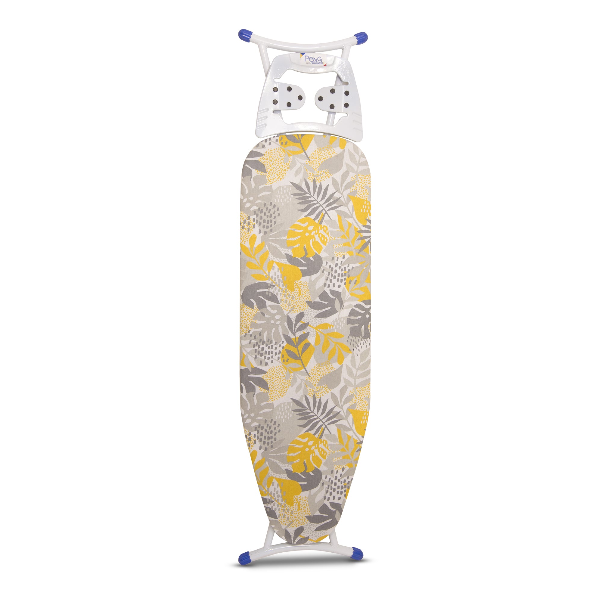 Adjustable Bloom Ironing Stand | H-Leg New Ironing Board with Silicone Iron Rest, Floral