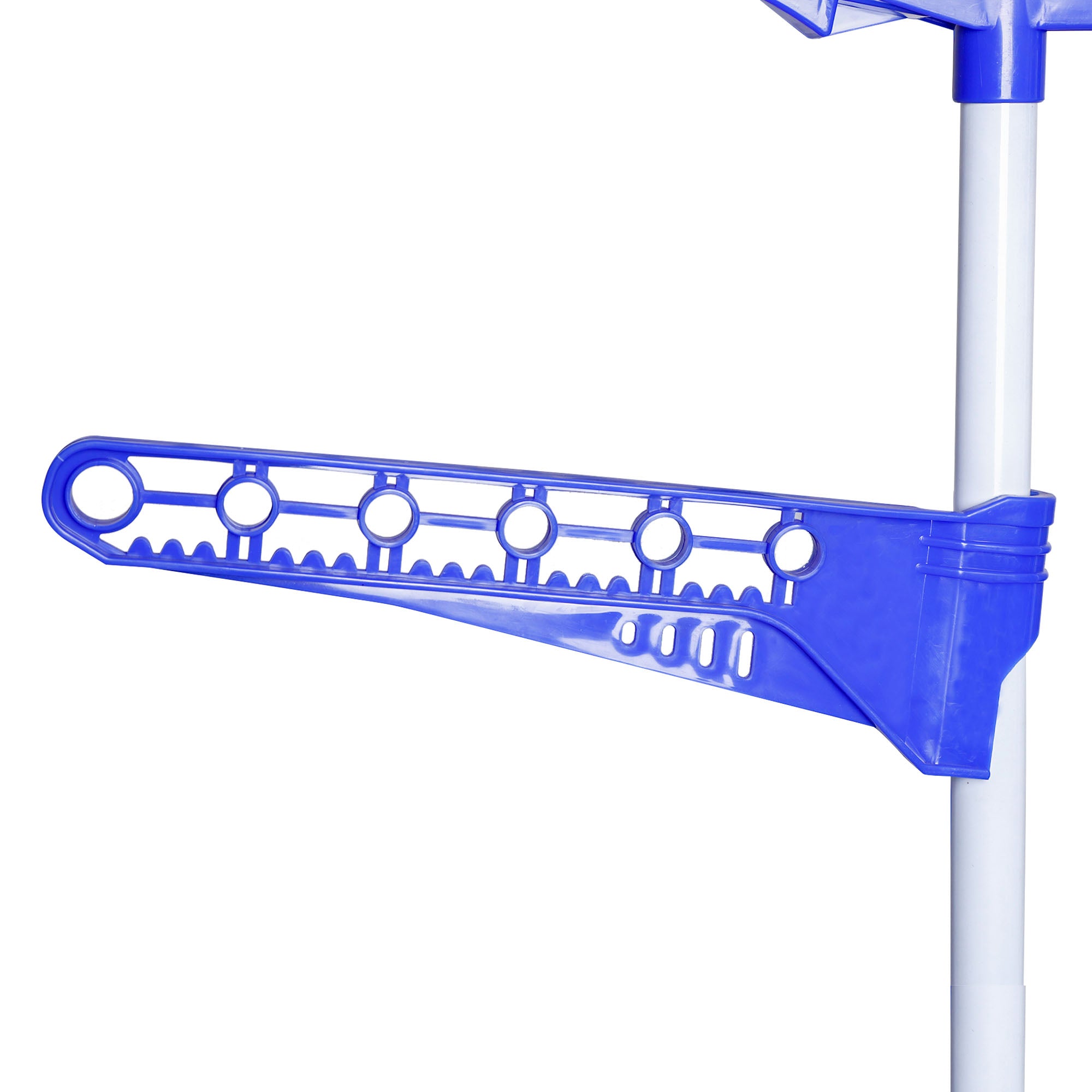 PoleMax Cloth Drying Stand | 3+1 Tier Big Foldable Powder Coated Mild Steel I Blue