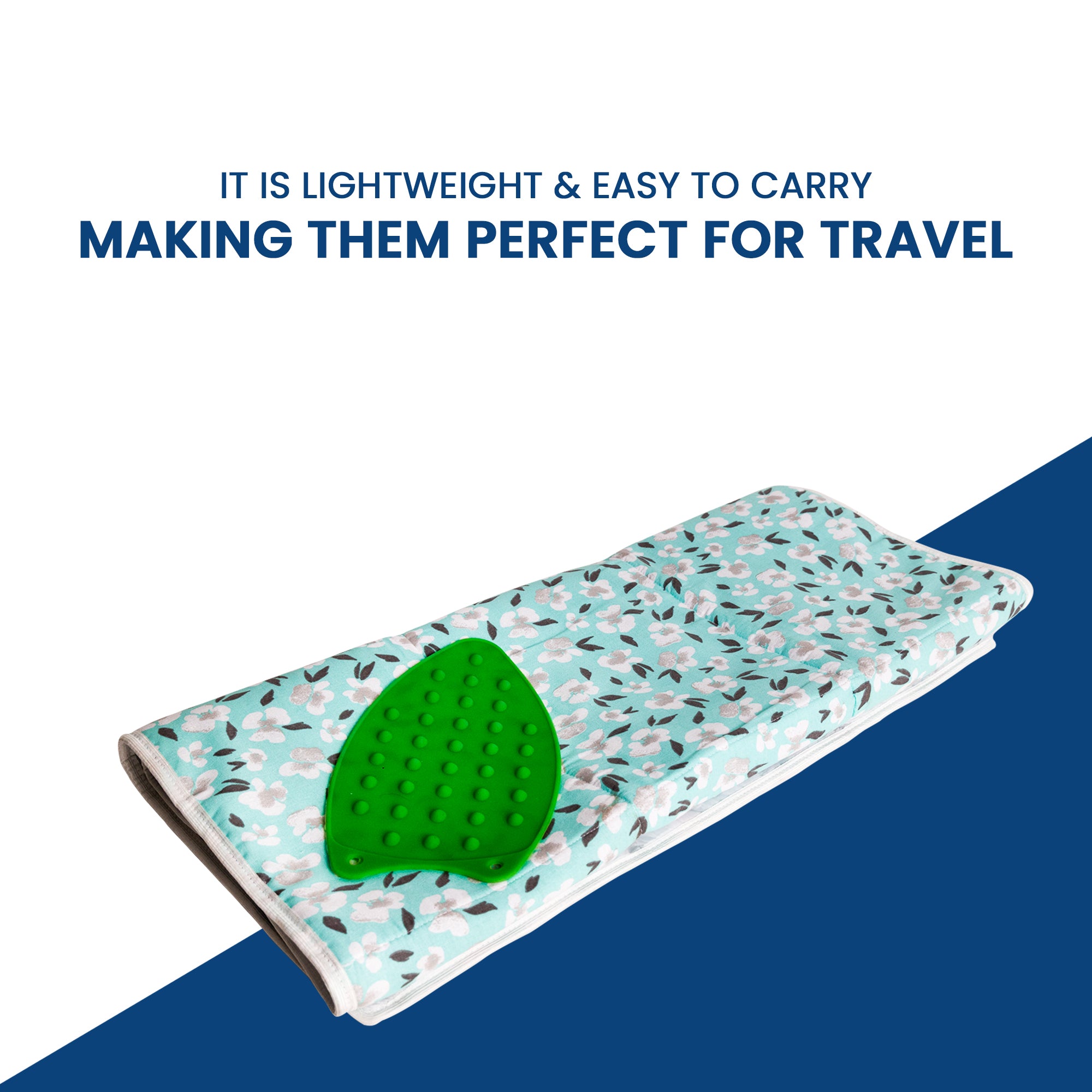 Ironing Mat (Large 120 x 70 cm) I Silicone Iron Rest Protector I Steam Press on Table I Green