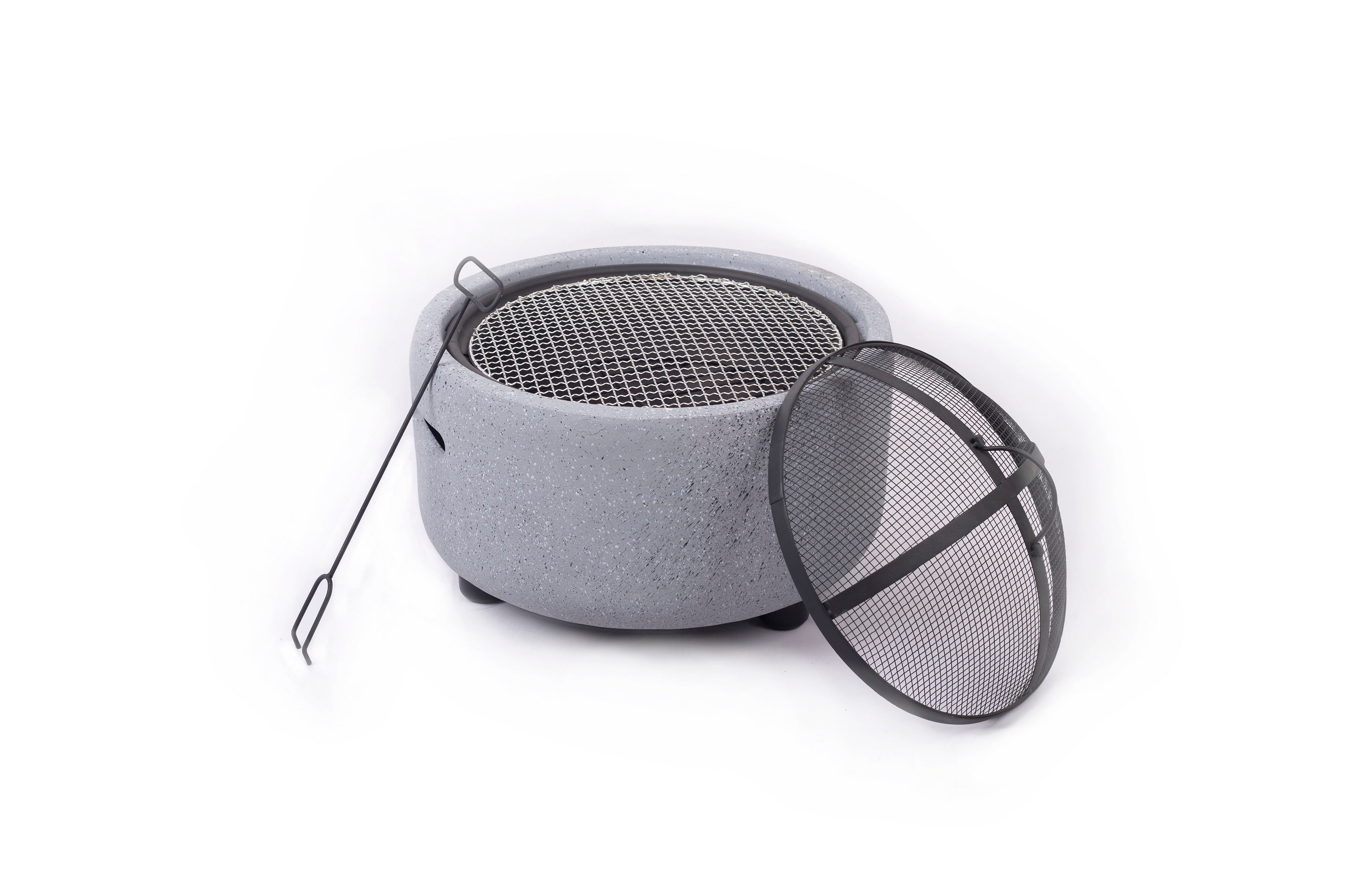 2-in-1 Fire Pit Charcoal Barbeque