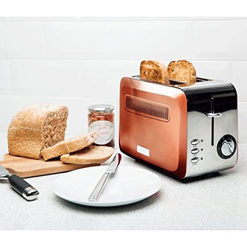 Haden Boston Copper Pyramid Toaster | Browning, Defrost, Reheat & Frozen Bread Function - pengessentials