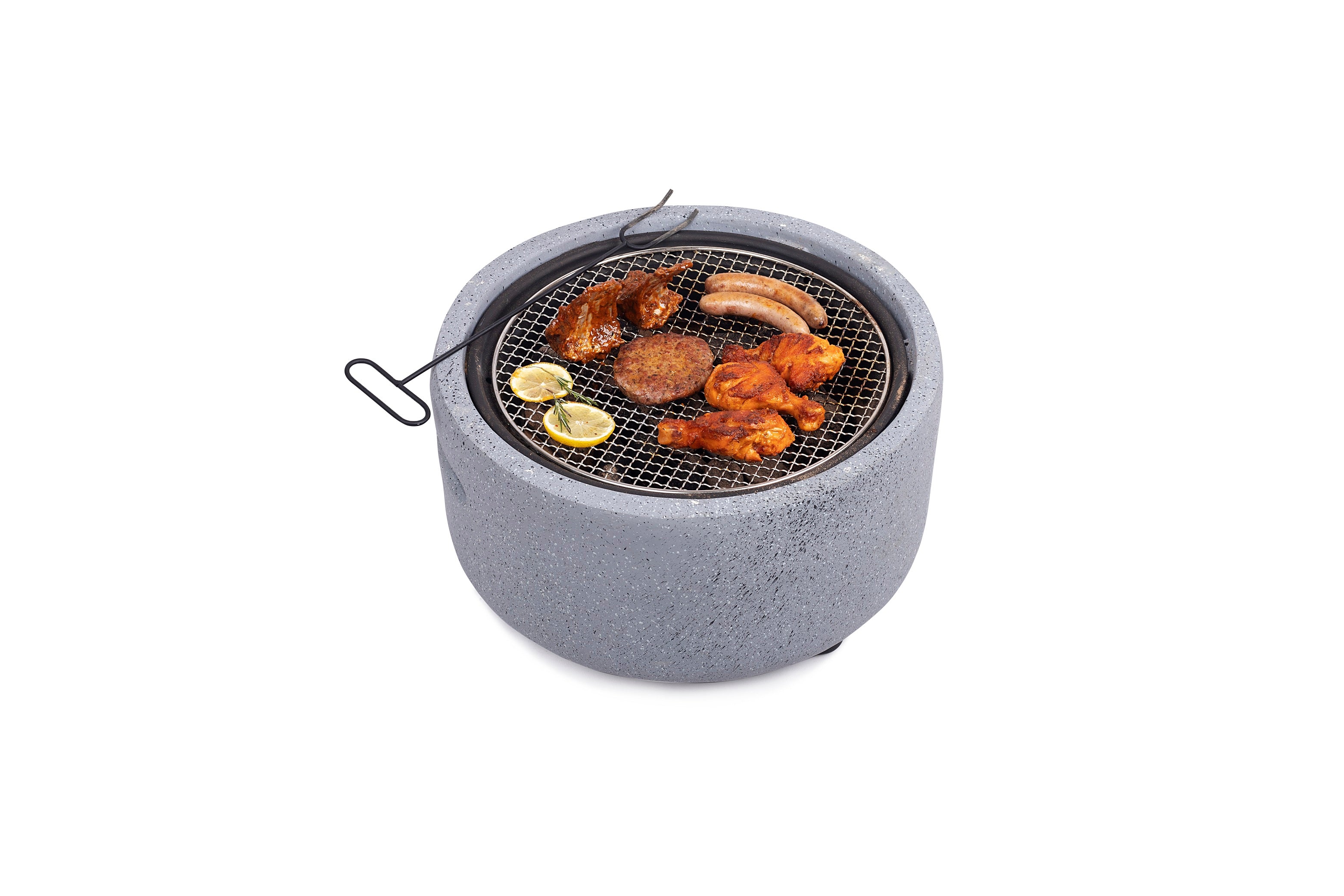 2-in-1 Fire Pit Charcoal Barbeque