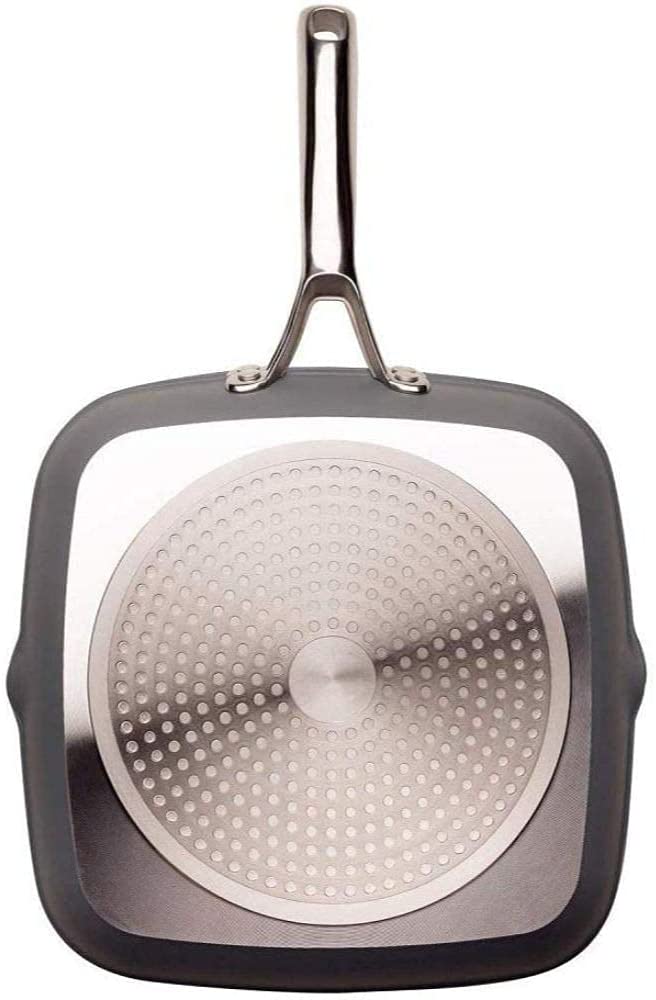 Haden Sabichi Frying Combo of 28 cm Perth Forged Aluminium Non Stick Grill Pan, 20 cm Non Stick Frying Pan with 25 cm Silicone Spatula - pengessentials