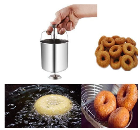 Stainless Steel Food Grade Medu Vada Maker with Stand