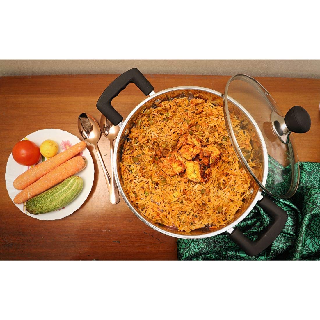 Sabichi 83036-B Steel Pot, 4.5 L, 1 Piece (Silver) - pengessentials