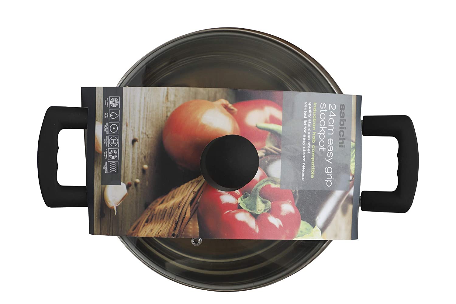 Sabichi 83036-B Steel Pot, 4.5 L, 1 Piece (Silver) - pengessentials