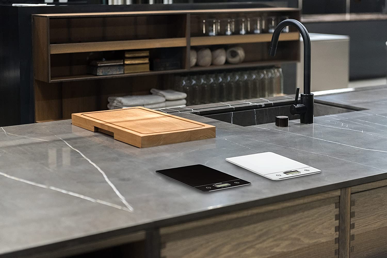 Sabichi Stainless Steel Digital Kitchen Weighing Scale, Multi-purpose Electronic Food Weight machine for Diet, Health and Fitness, 5 kg Capacity, LCD Display for Measuring fruits & Vegetables (White) - pengessentials