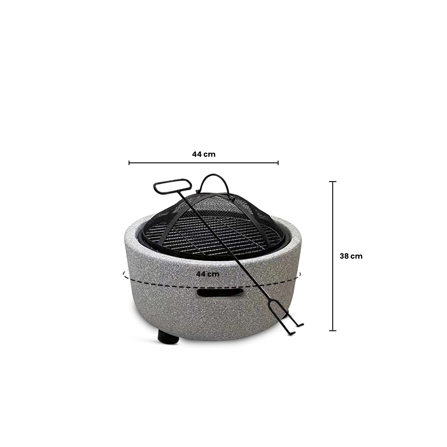 2-in-1 Fire Pit Charcoal Barbeque
