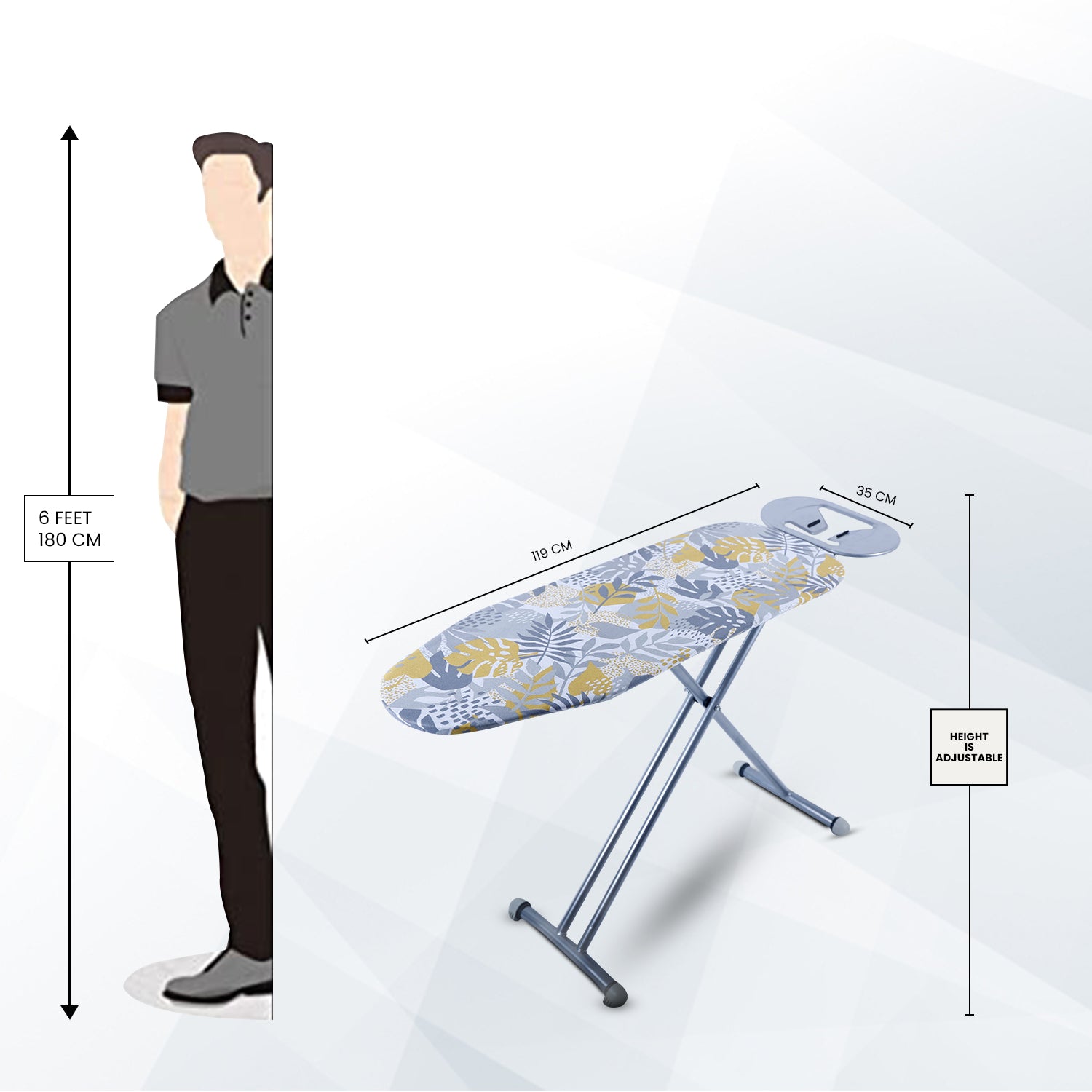 Berlin Ironing Board | Floral Print 3-Leg Ironing Board (Multicolor)