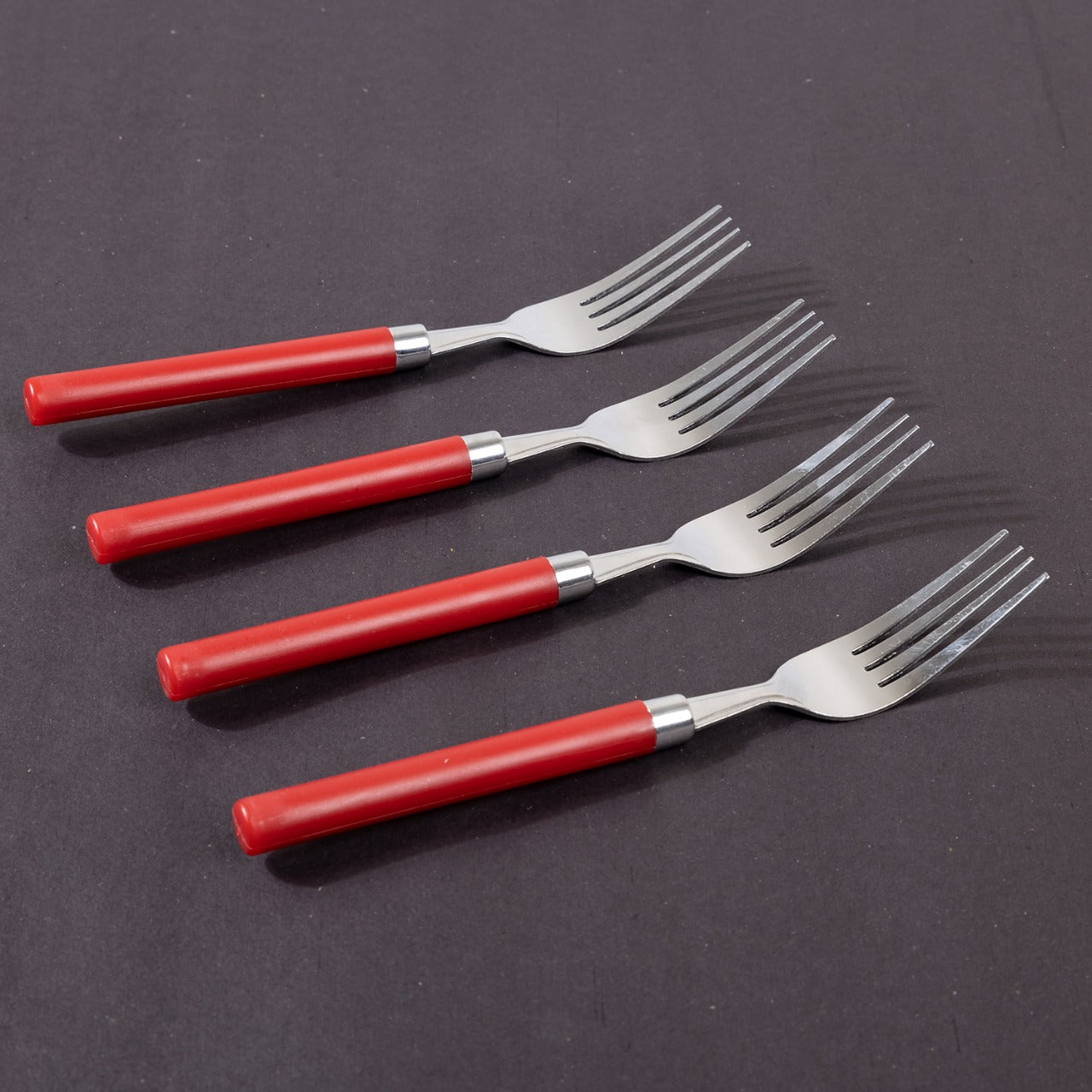 Elkie 16-Piece Round Cutlery Set I Red